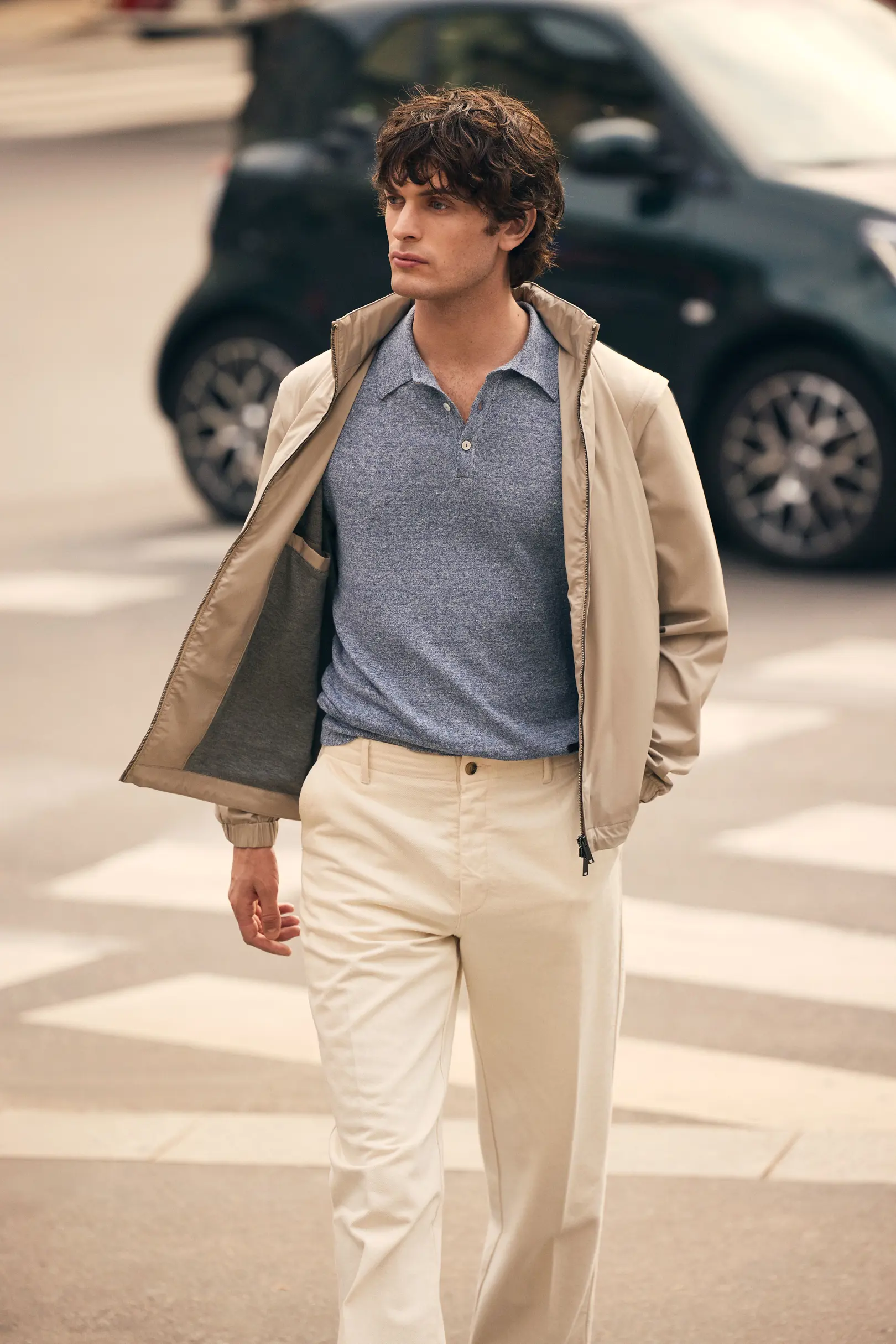 Eton - cotton linen fine knit polo