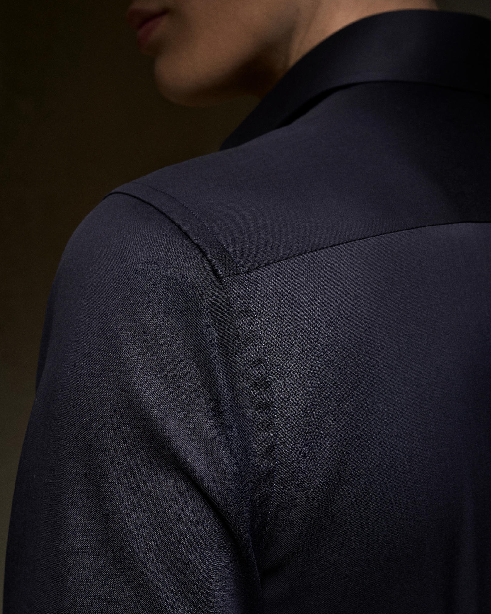 Eton - Mörkblå Signature Twill-skjorta