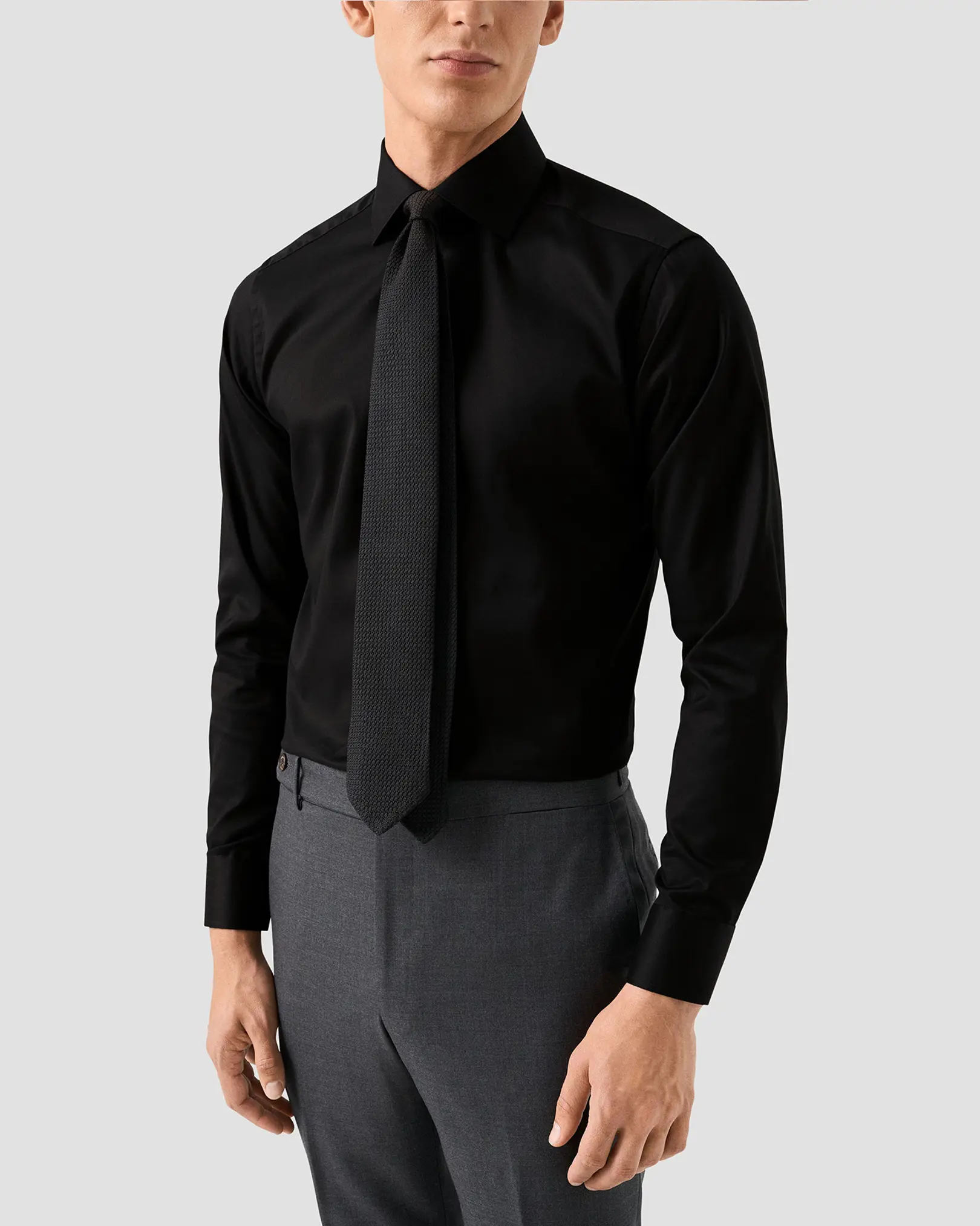 Eton - black grenadine tie