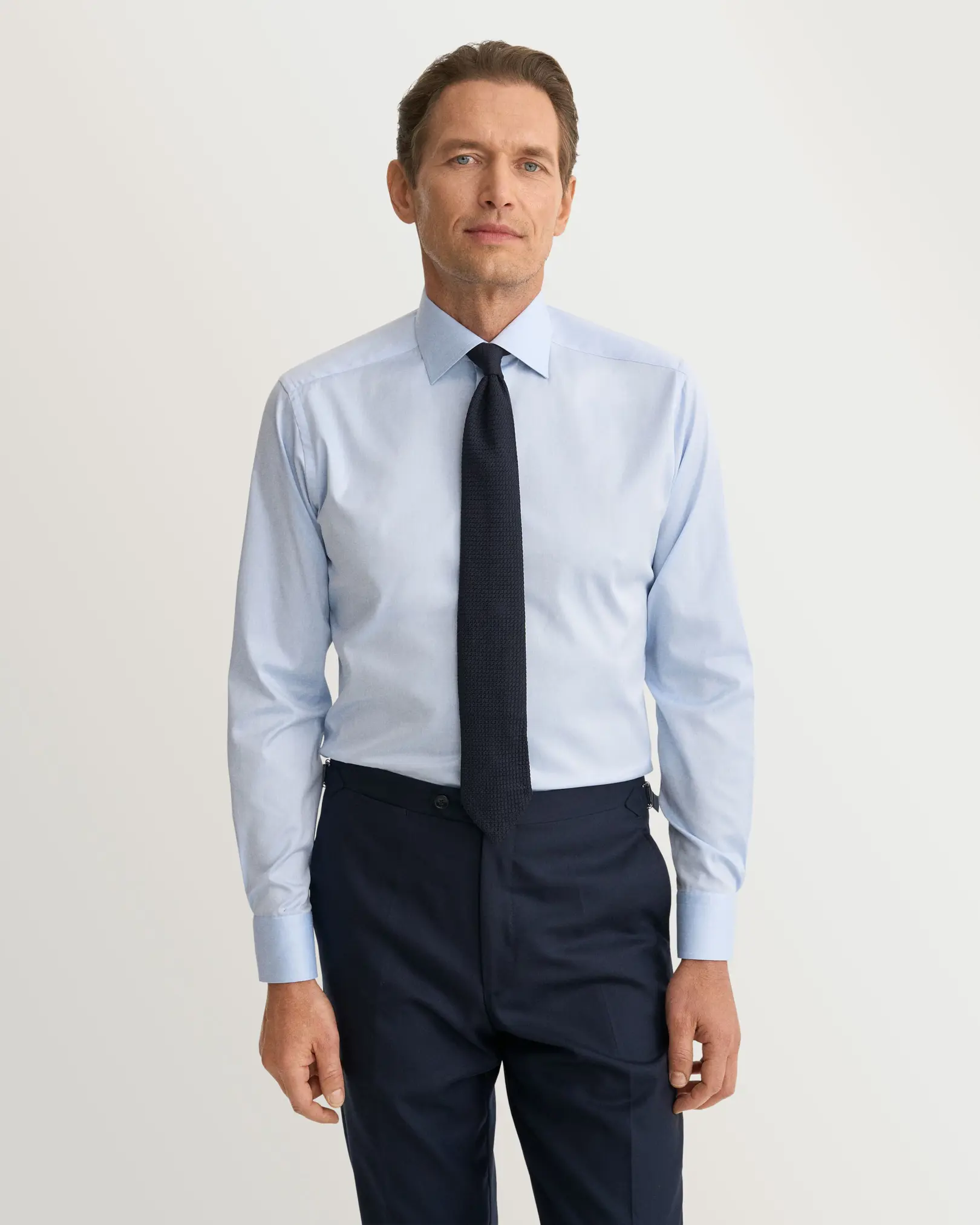 Eton - navy grenadine tie