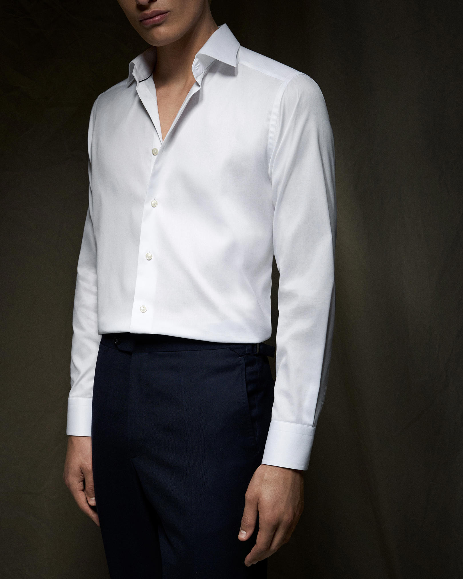 Eton - Vit Signature Twill-skjorta