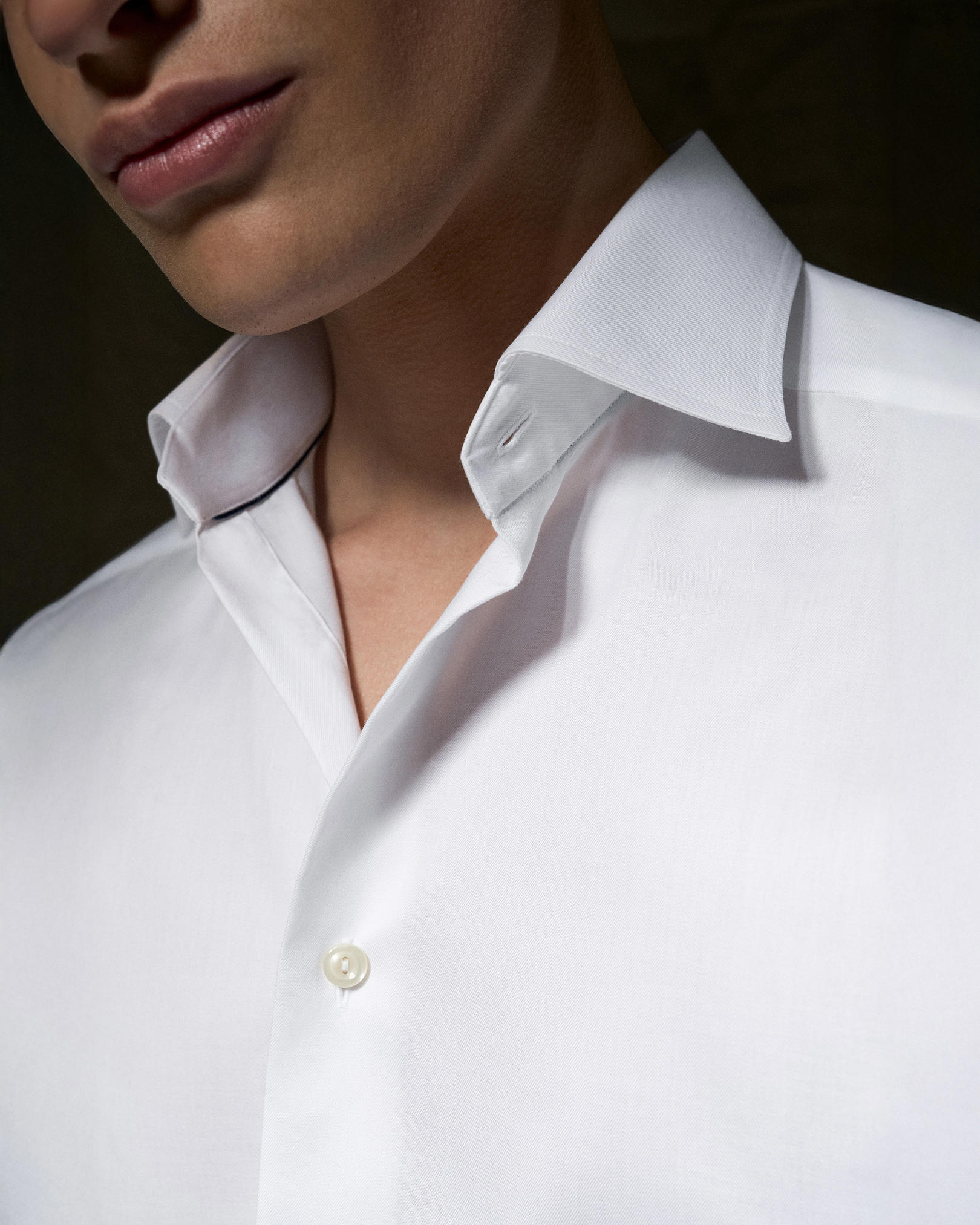 Eton - Vit Signature Twill-skjorta