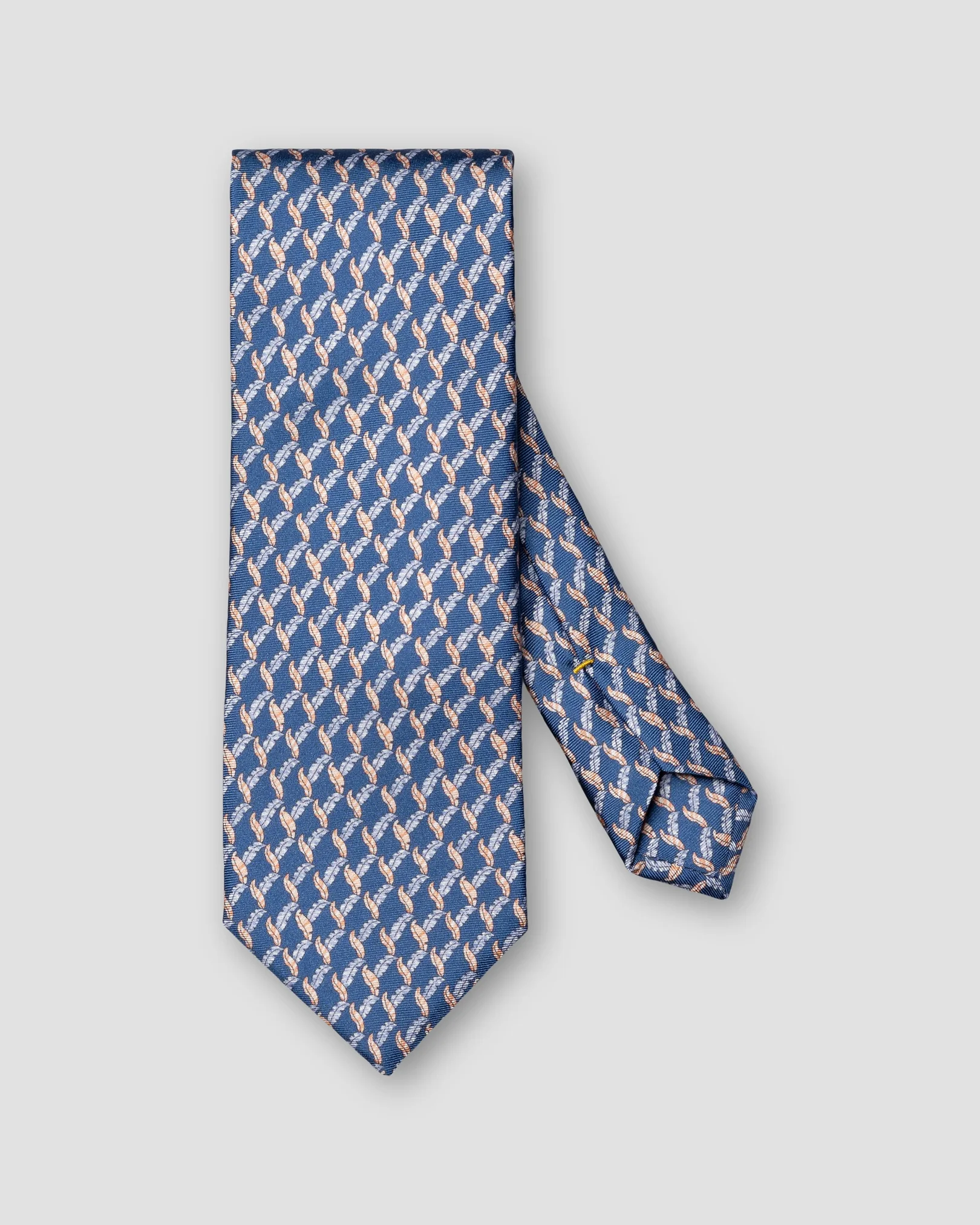 Eton - leaf print silk tie