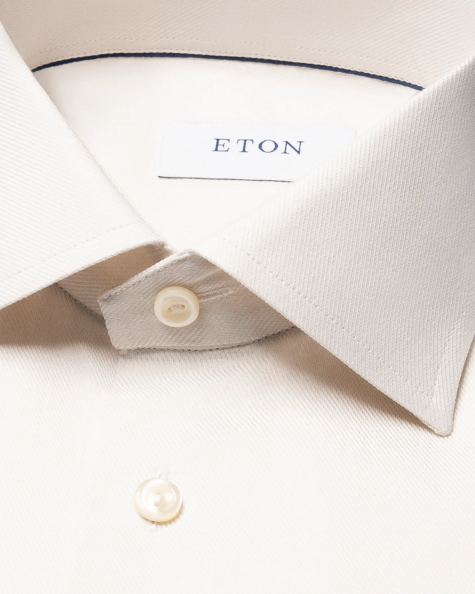 Eton - white melange semi solid fine twill shirt