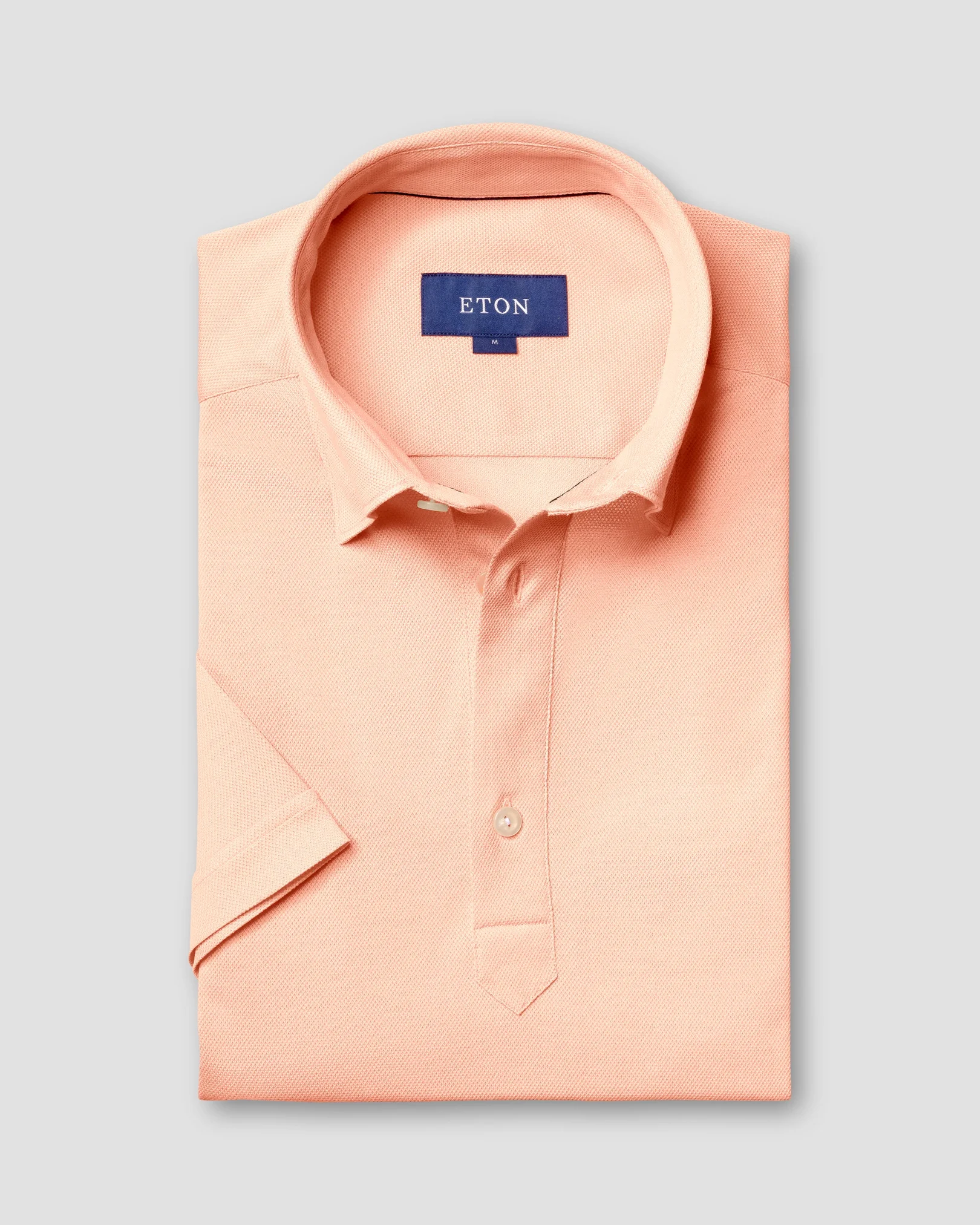 Eton - pink polo shirt button under