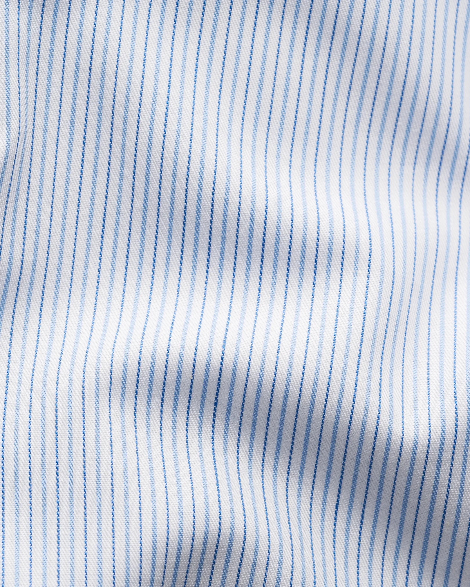 Eton - light blue striped fine twill shirt cut away single slim