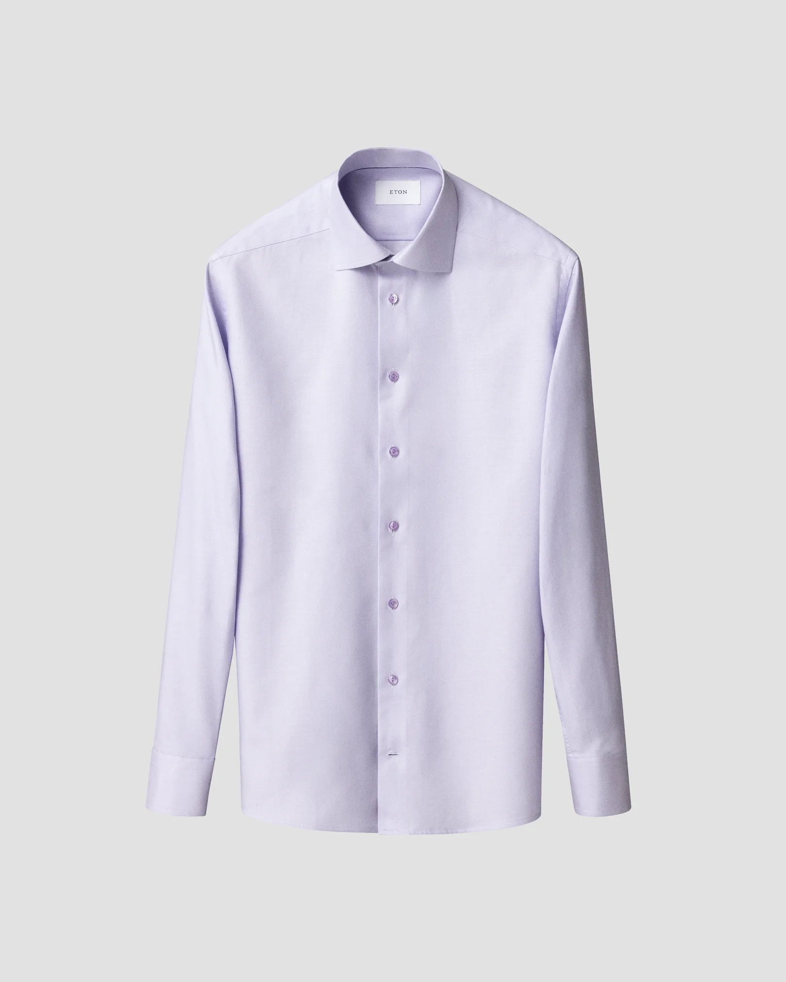 Eton - light purple semi solid twill shirt