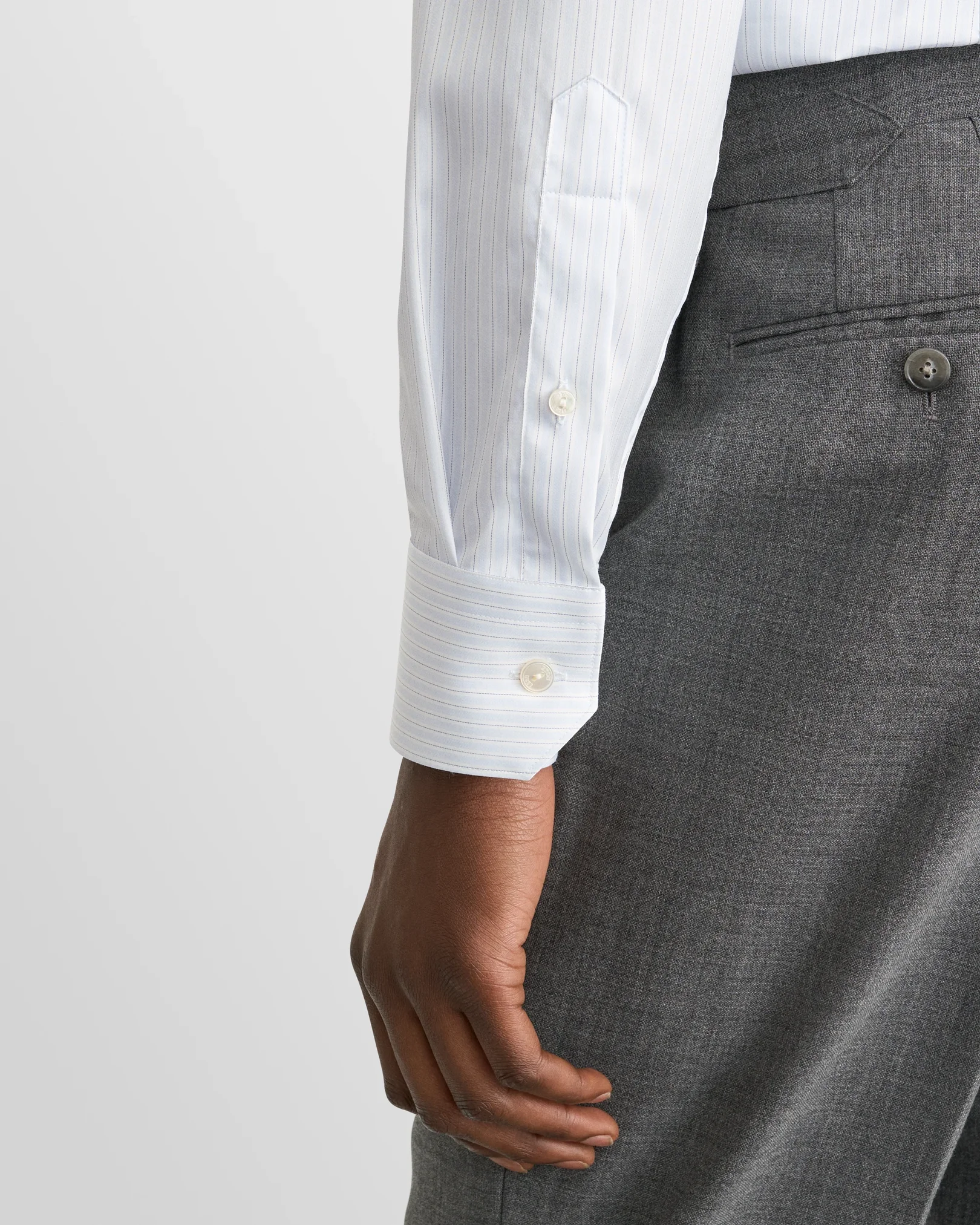 Eton - light blue striped supima 268