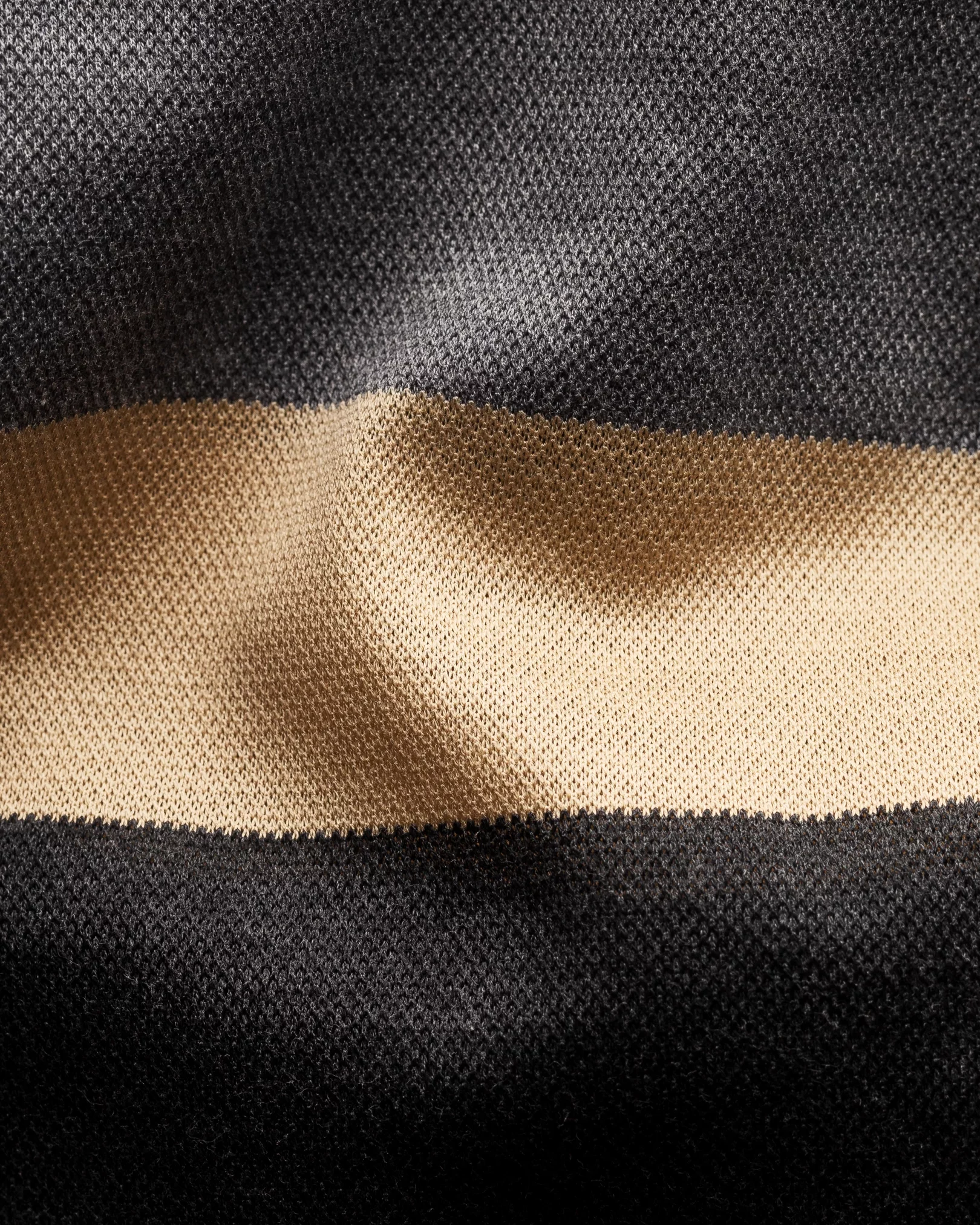Eton - beige knit pique knitted jersey