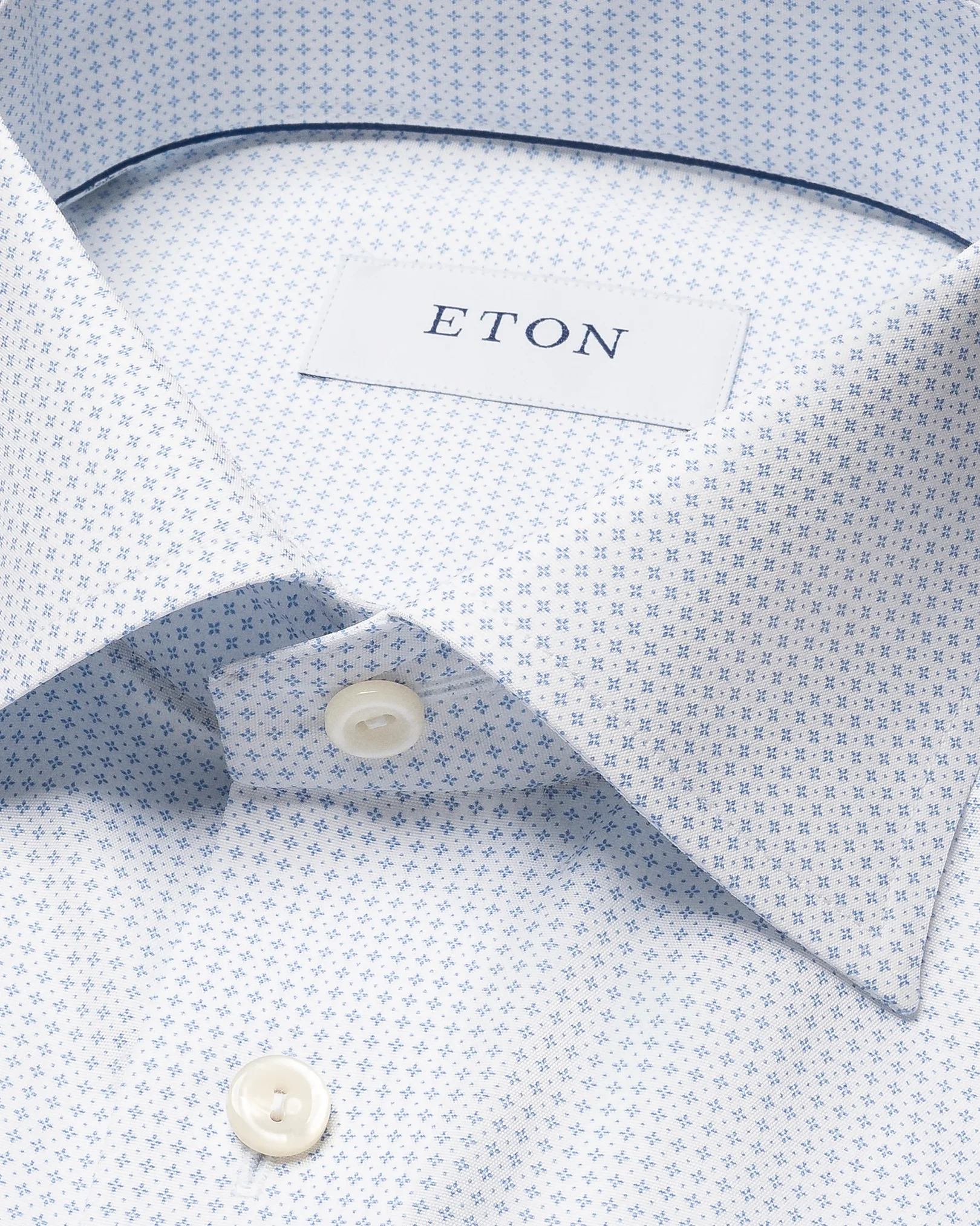 Light blue Micro Print Signature Poplin Shirt