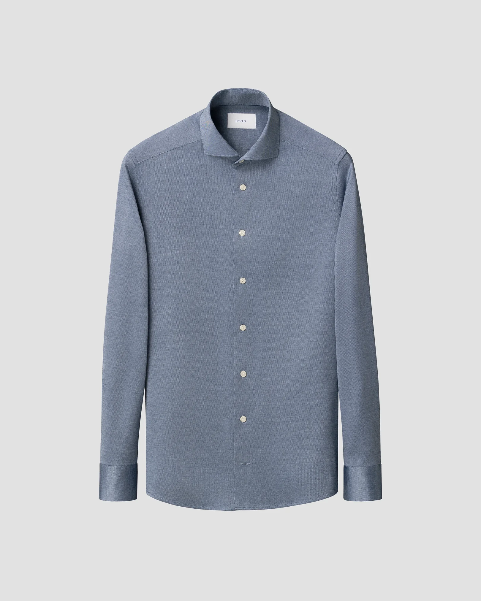 Eton - filo di scozia knit shirt dark blue filo di scozia knit shirt
