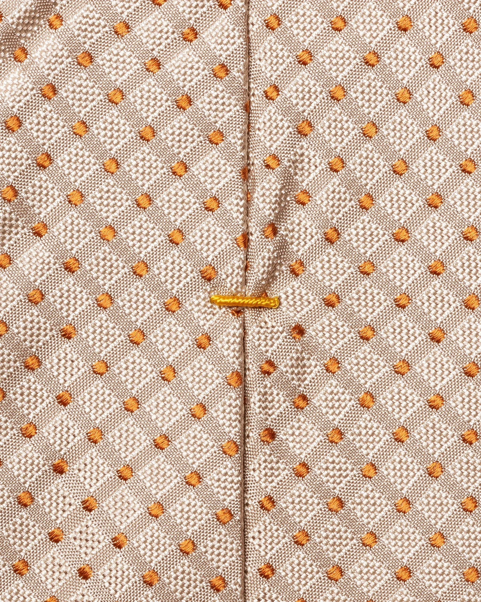 Eton - beige micro geometric woven silk tie