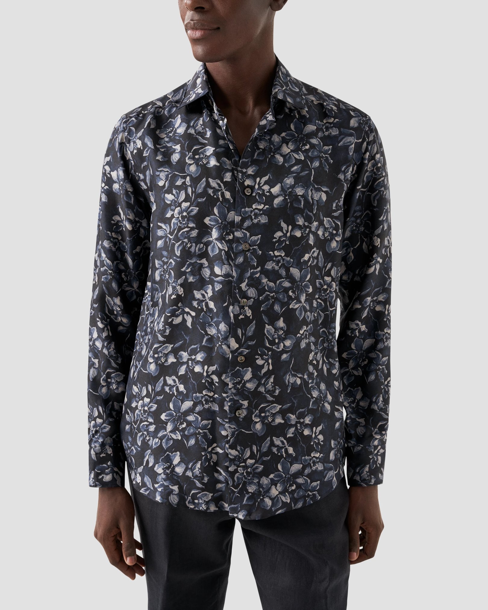 Eton - dark grey silk