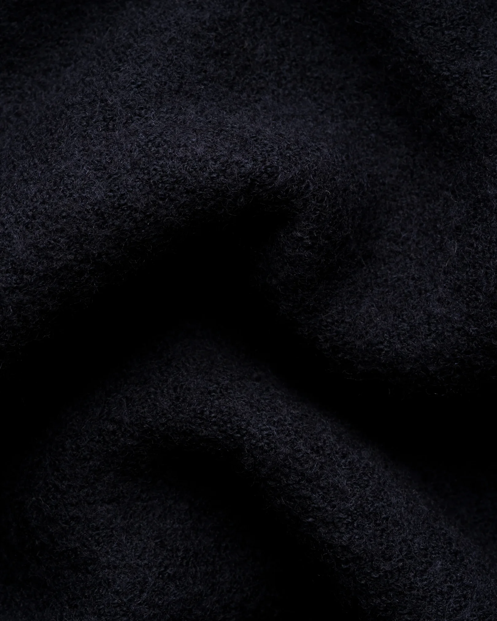 Eton - navy blue boiled wool cotton shirt jacket