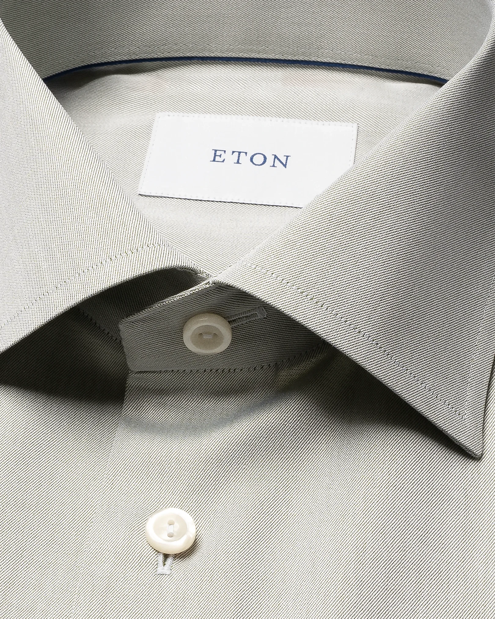 Eton - solid dark green signature twill shirt