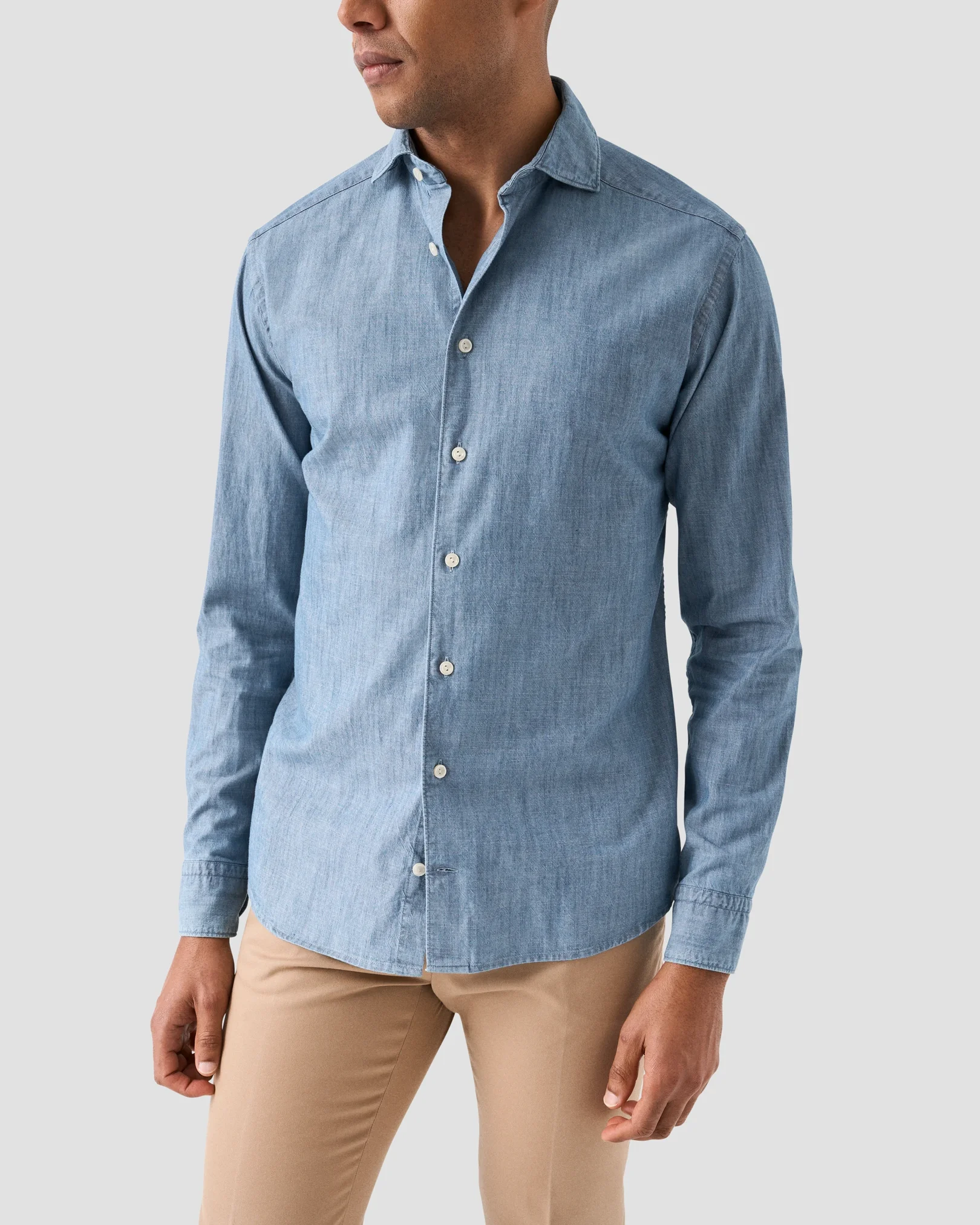 Eton - blue lightweight denim shirt