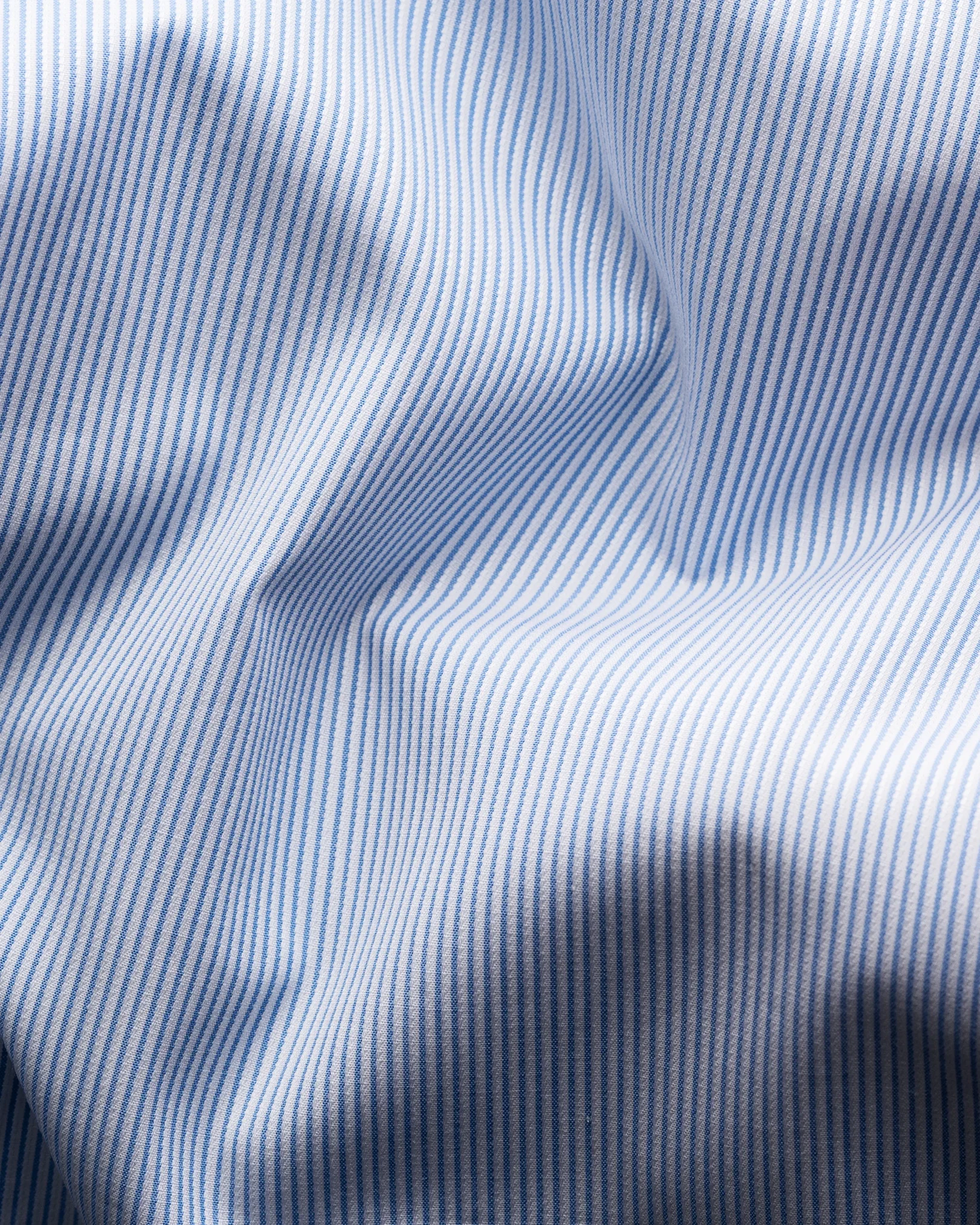 Eton - light blue fine striped elevated pique shirt