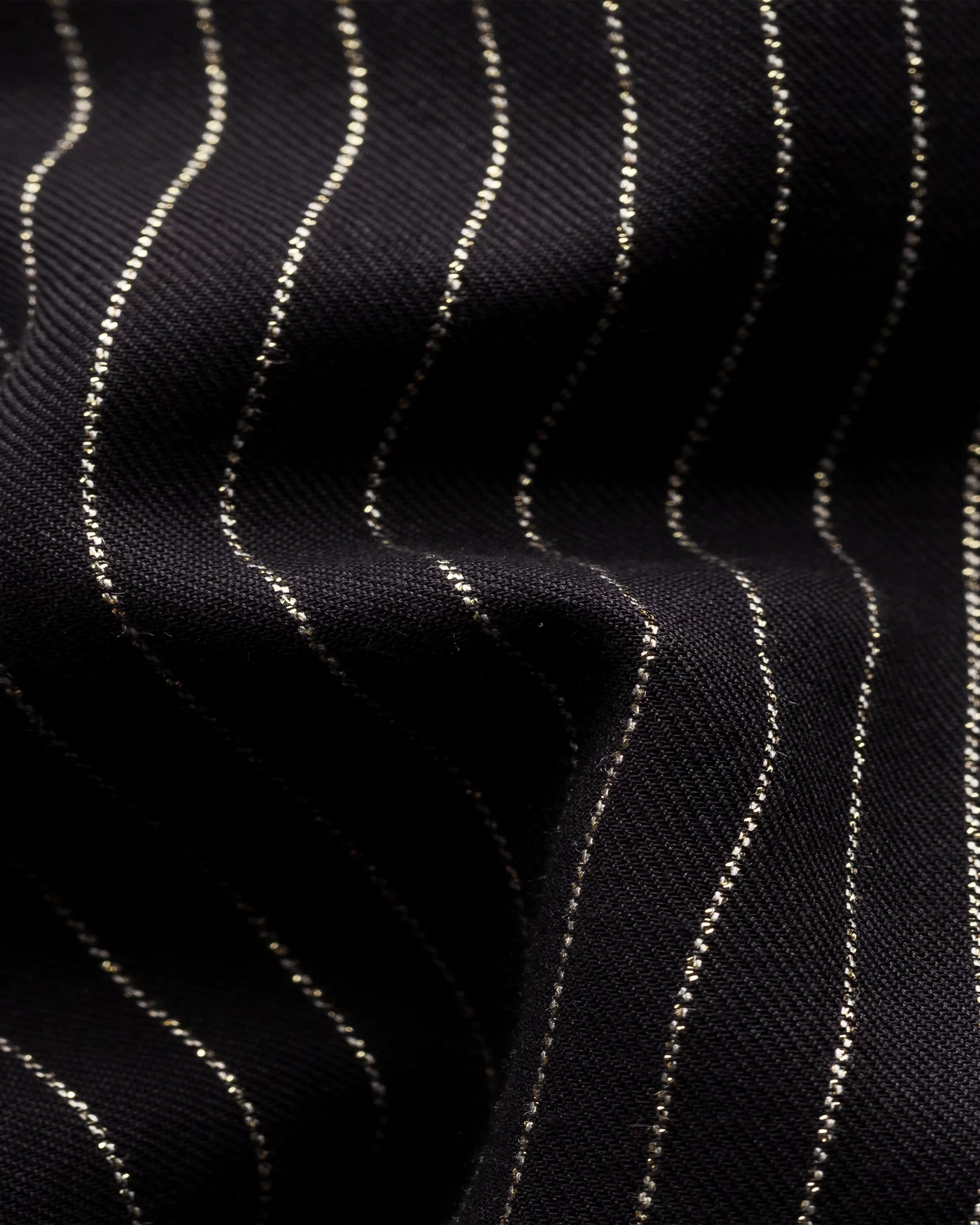 Eton - black tuxedo shirt glitter pinstripe