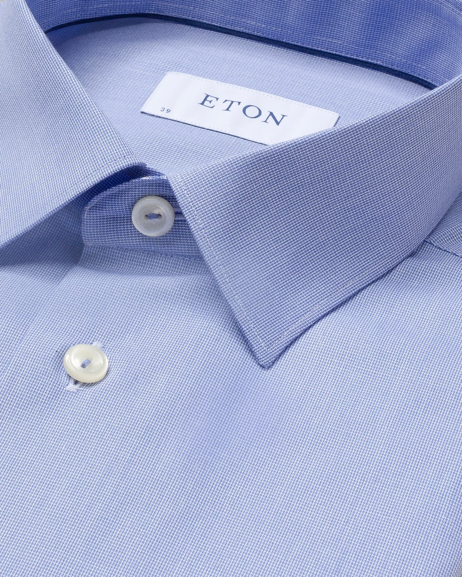 Eton - pastel blue shirt navy details pointed