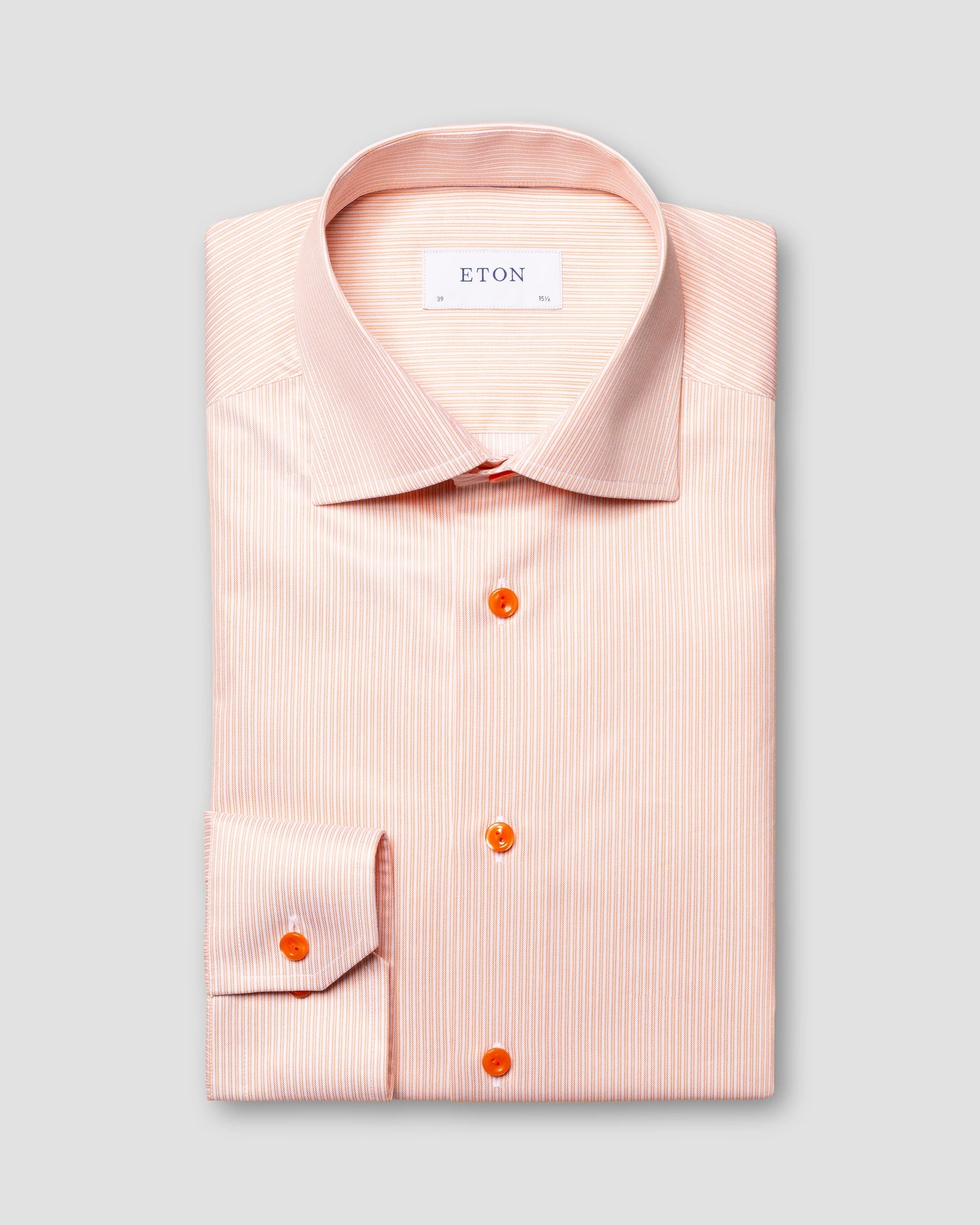 Eton - orange signature twill cut away single slim