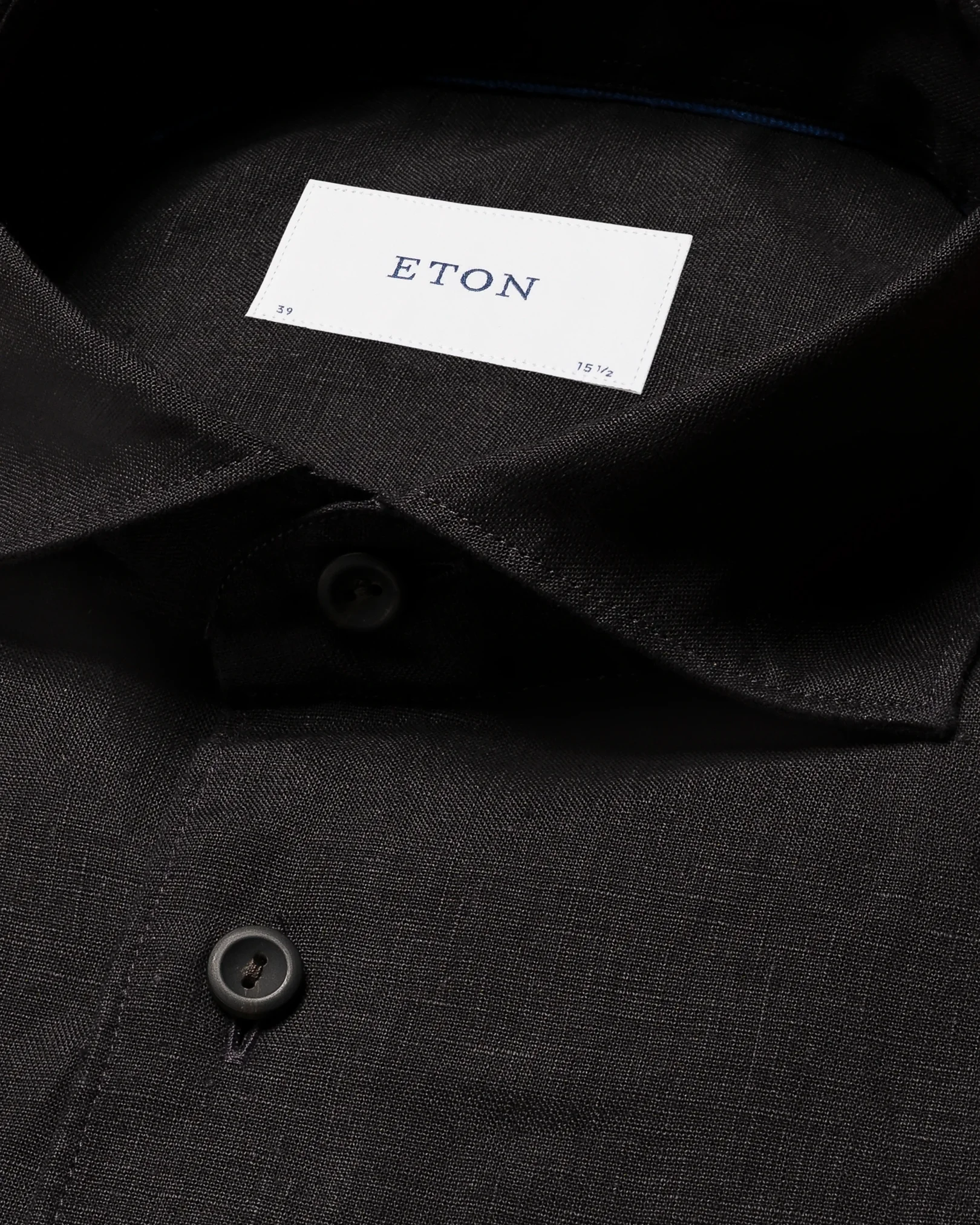 Eton - black linen wide spread solid