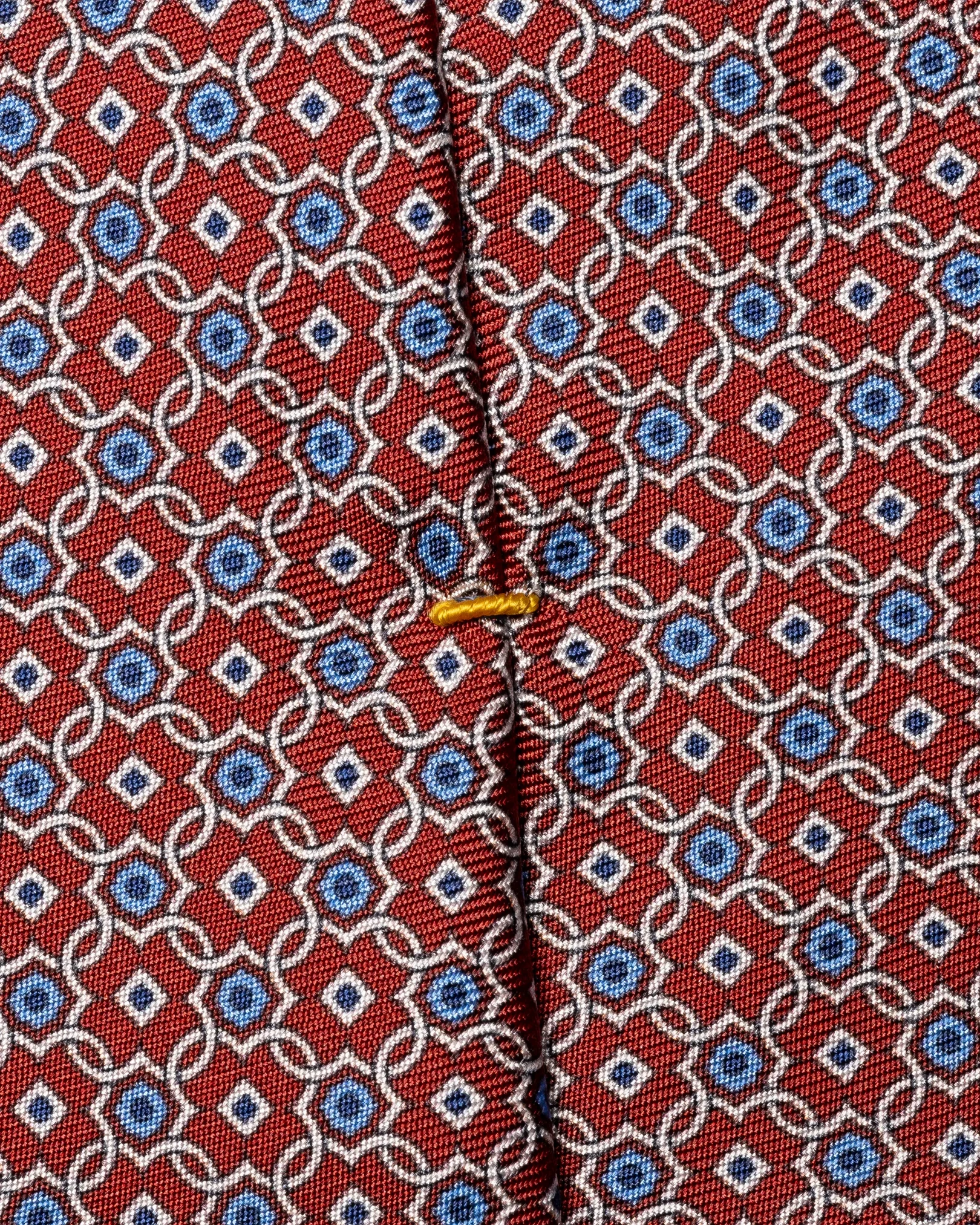 Eton - dark red medallion printed silk tie