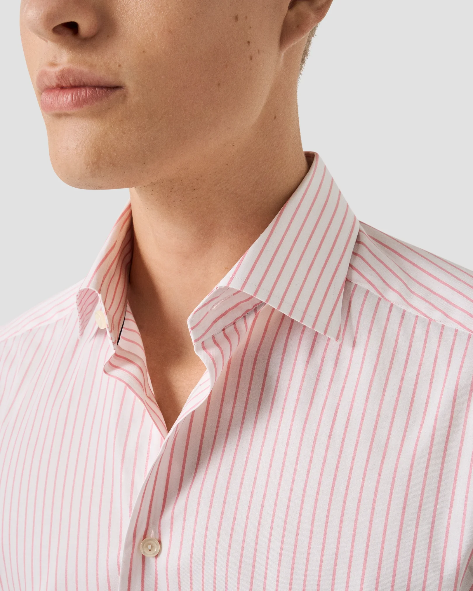 Eton - pink striped signature twill shirt 261
