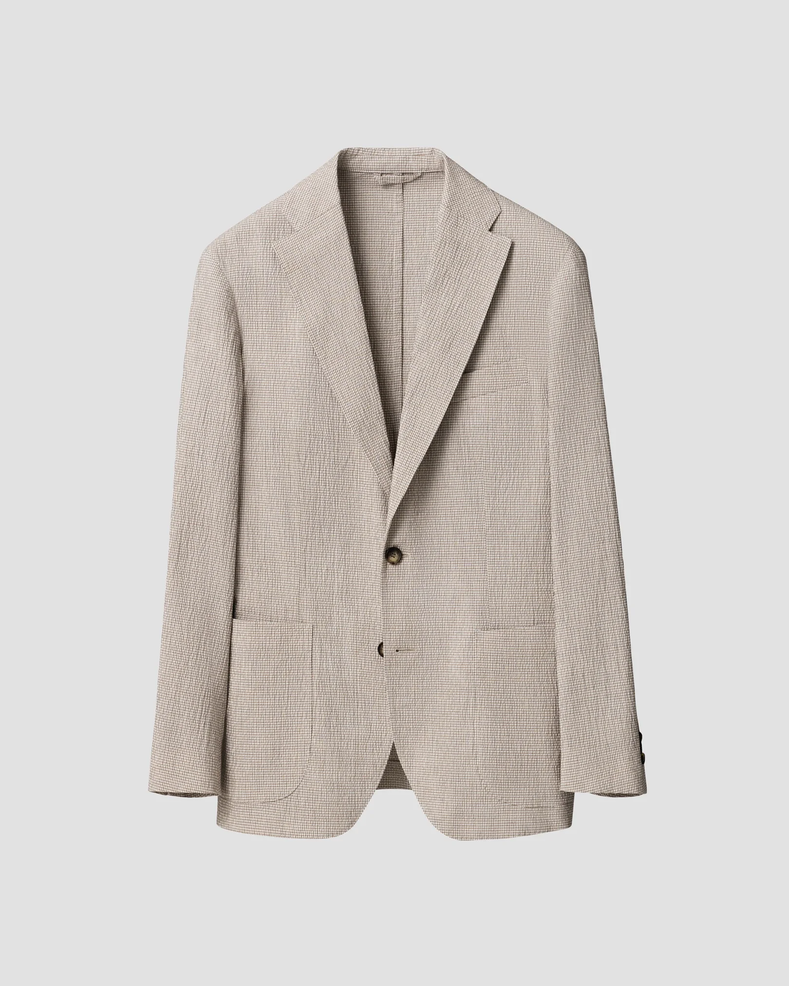Eton - seersucker cotton soft jacket beige