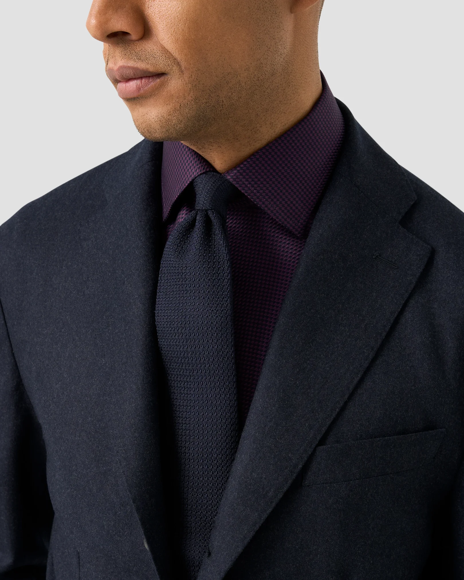 Eton - houndstooth king twill shirt 256