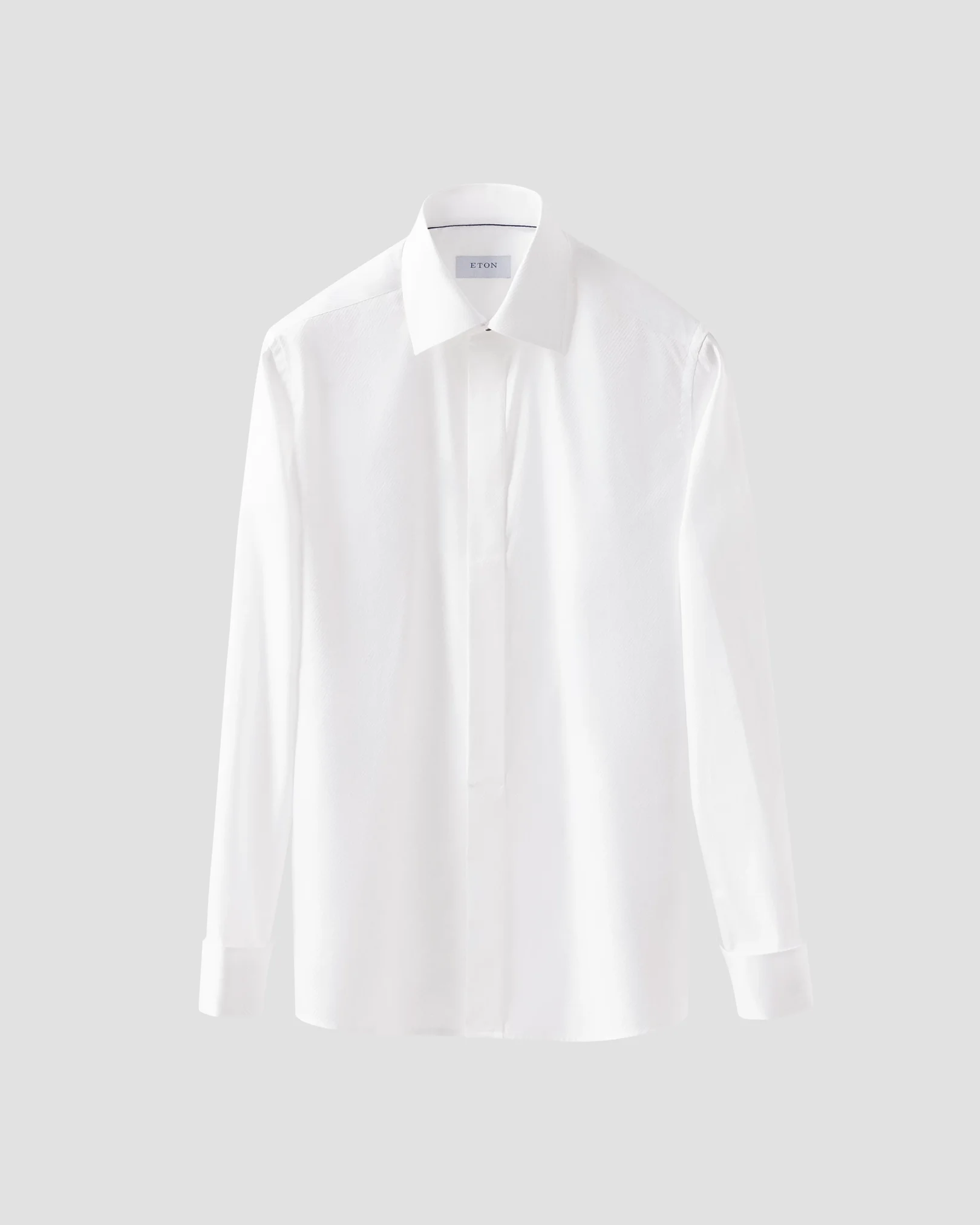 Eton - White Textured Twill Evening Shirt