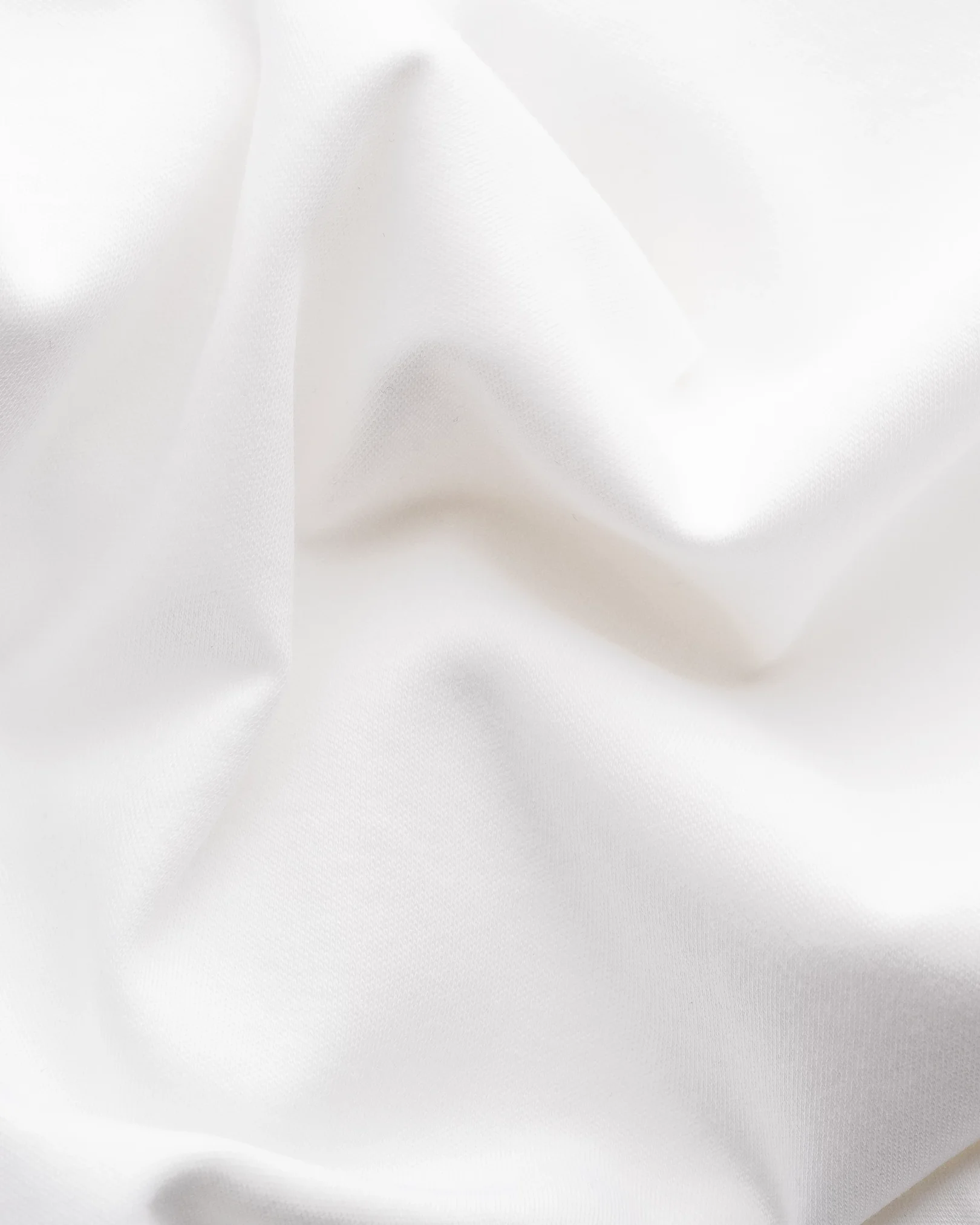 Eton - white cotton interlock polo shirt