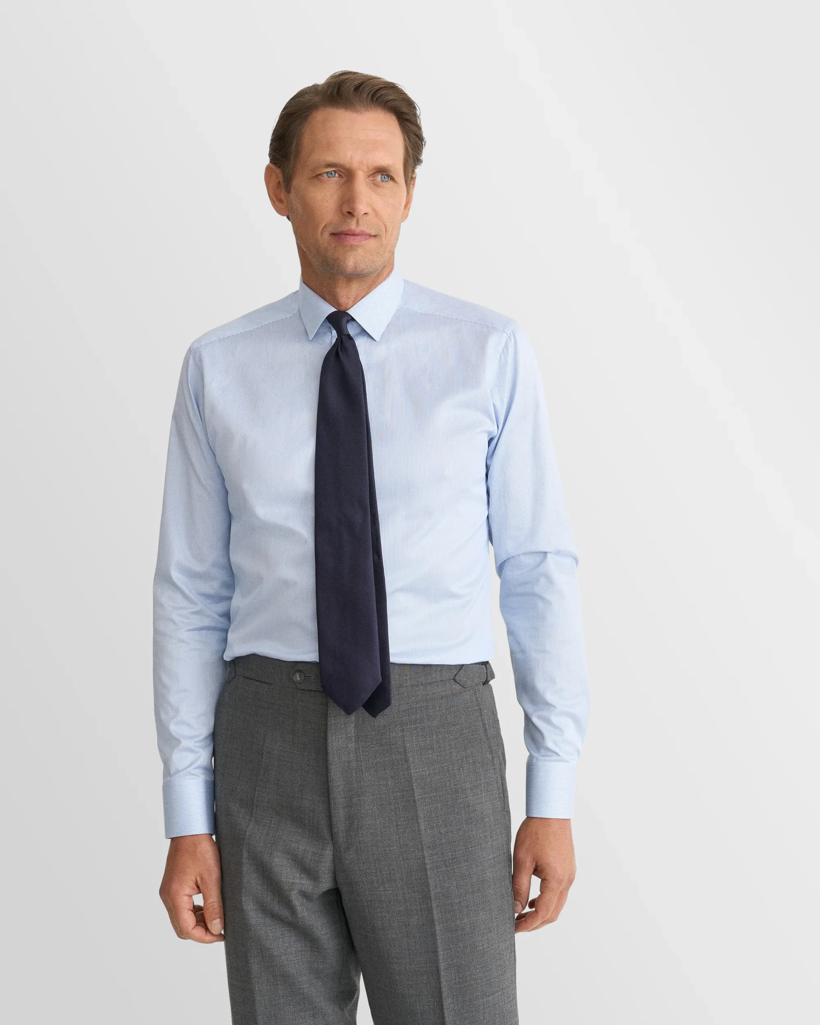 Eton - pointed collar twill shirt