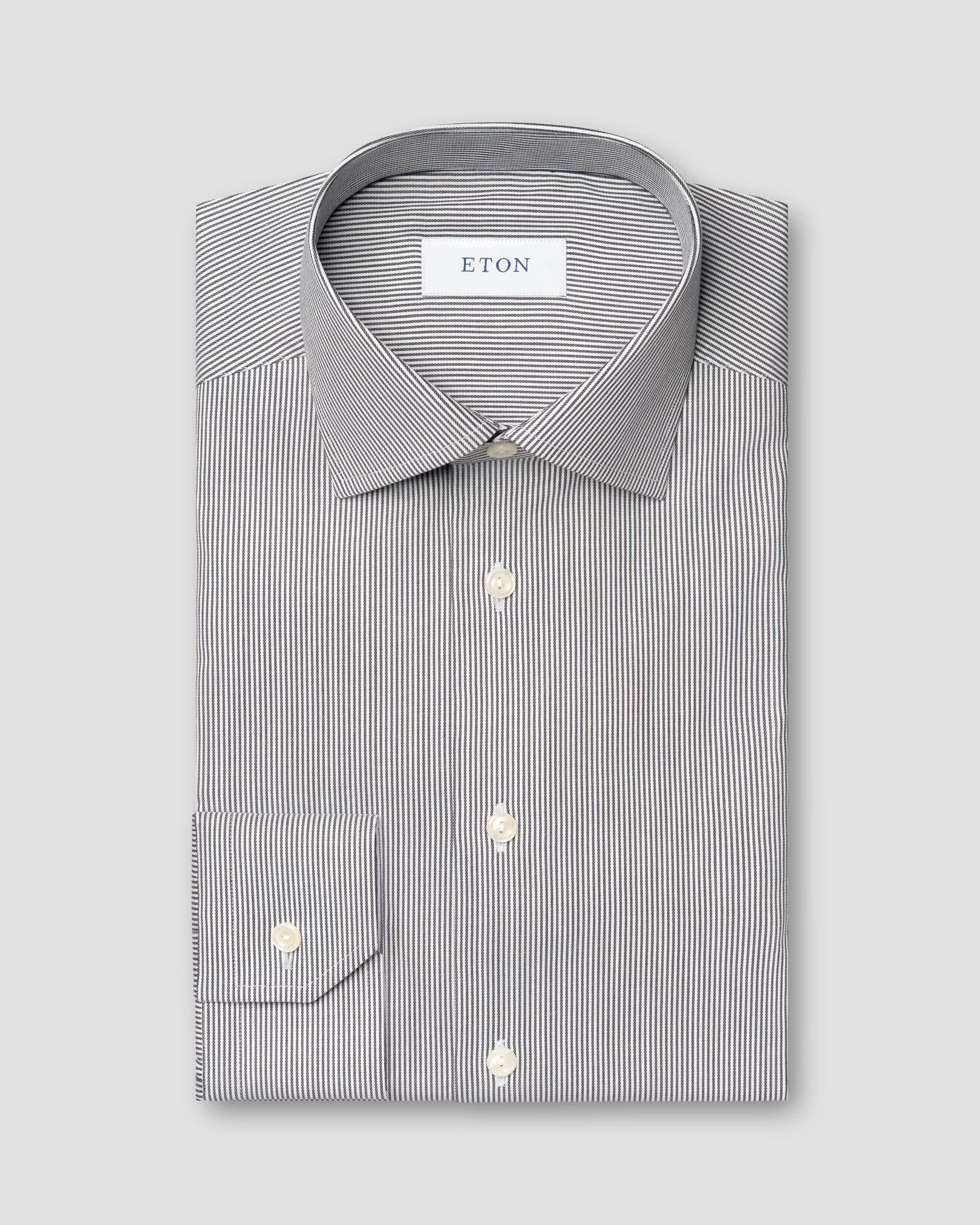 Navy Striped Cotton & TENCEL™ Lyocell Shirt