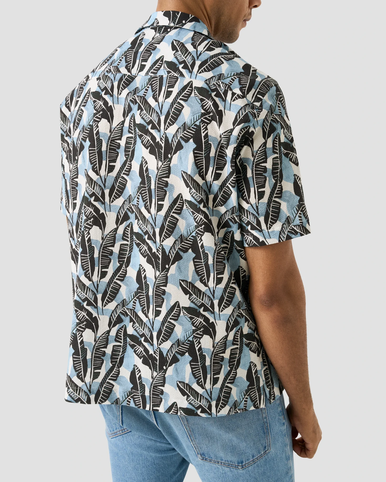 Eton - palm tree resort shirt