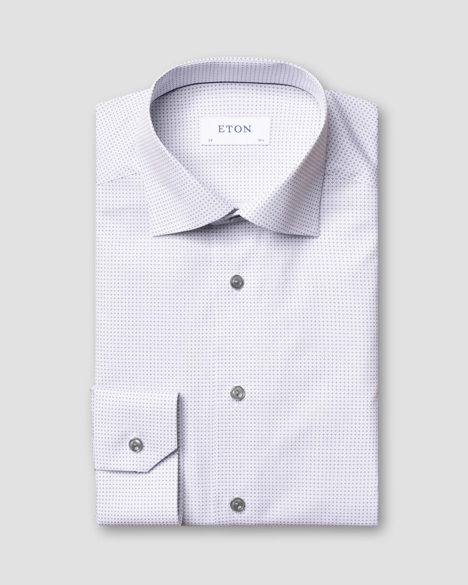 Eton - grey microprinted shirt