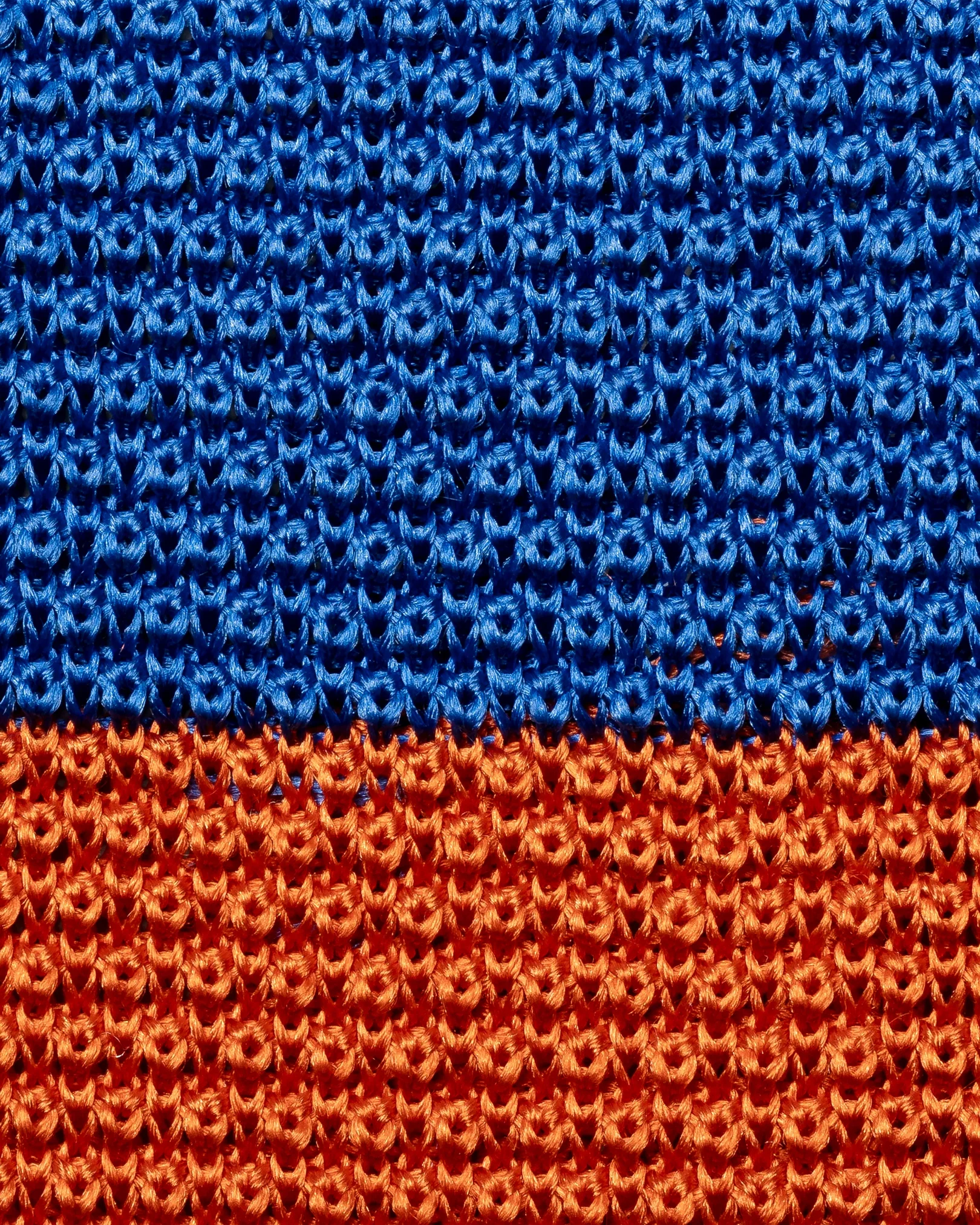 Eton - orange striped knit silk tie