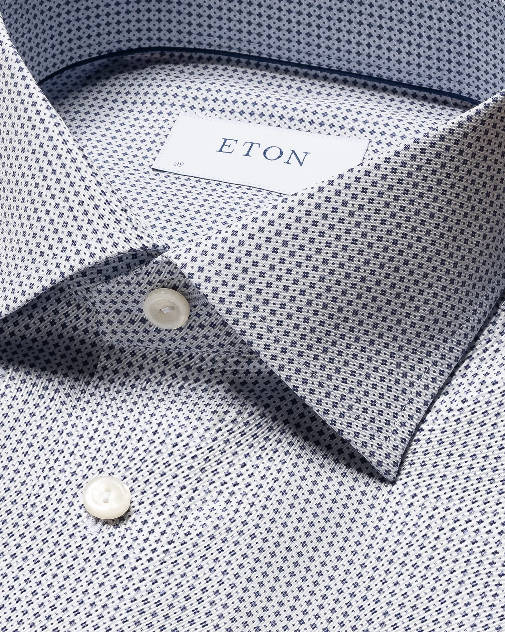 Eton - mid blue poplin shirt