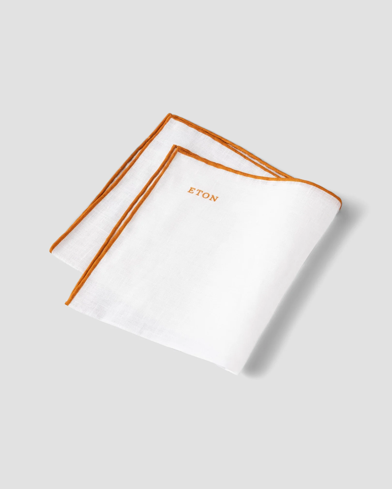 Eton - orange linen pocket square