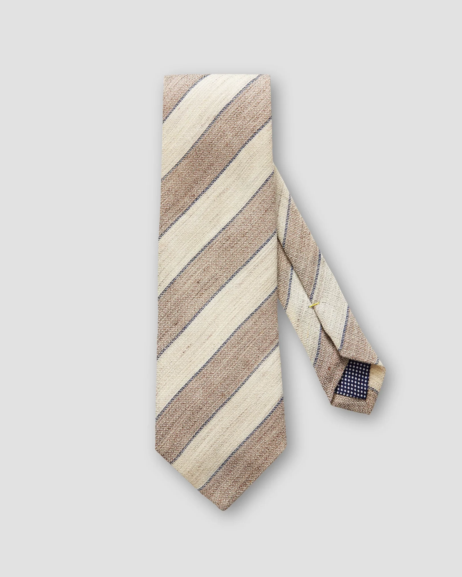 Eton - beige striped blend tie