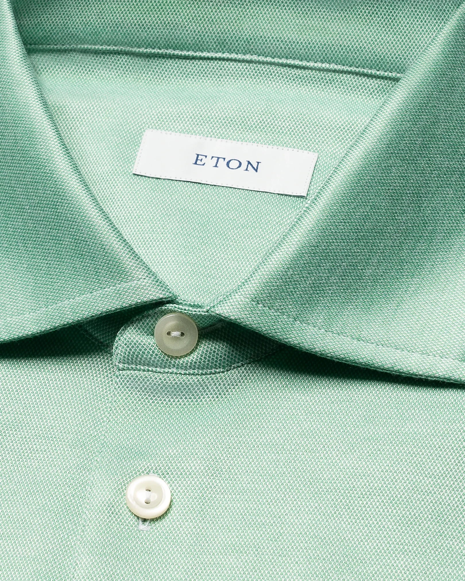 Eton - light green jacquard filo di scozia polo shirt