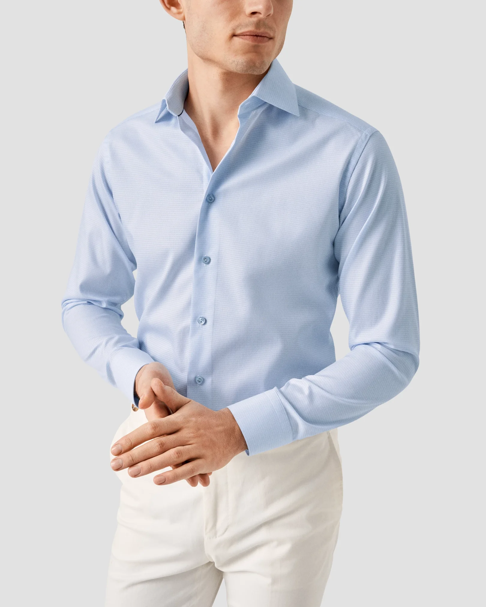 Eton - Semi Solid Supima 120 Piqué Shirt