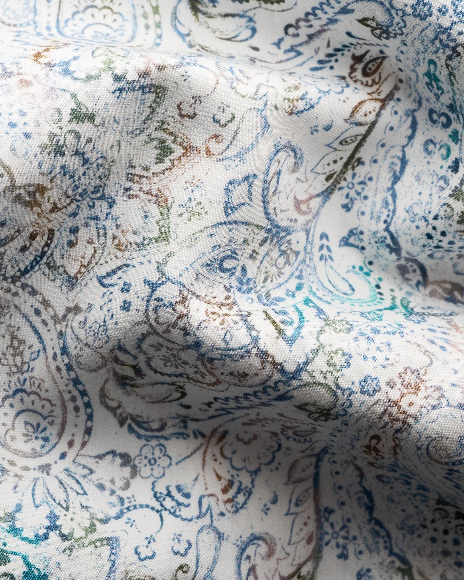 Eton - light green paisley lyocell shirt