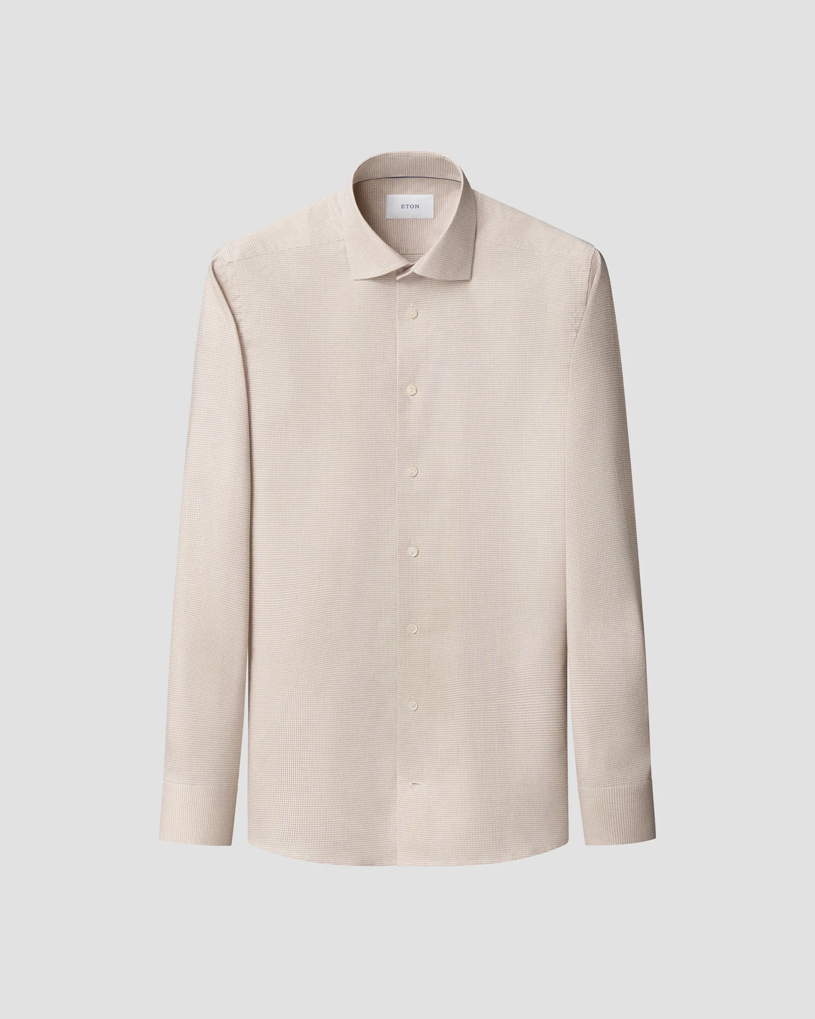 Eton - beige check signature oxford shirt 253