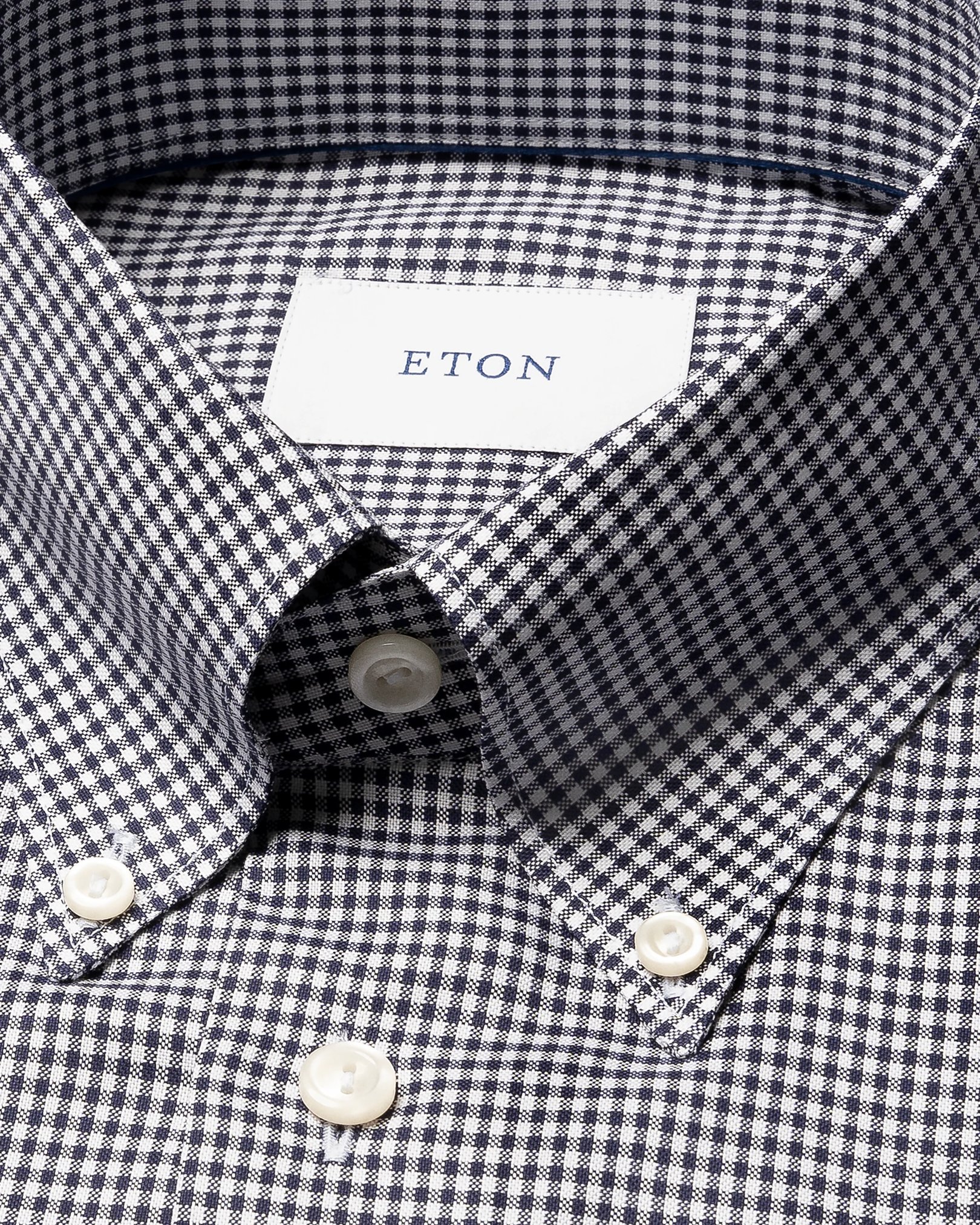 Eton - dark blue check signature oxford shirt