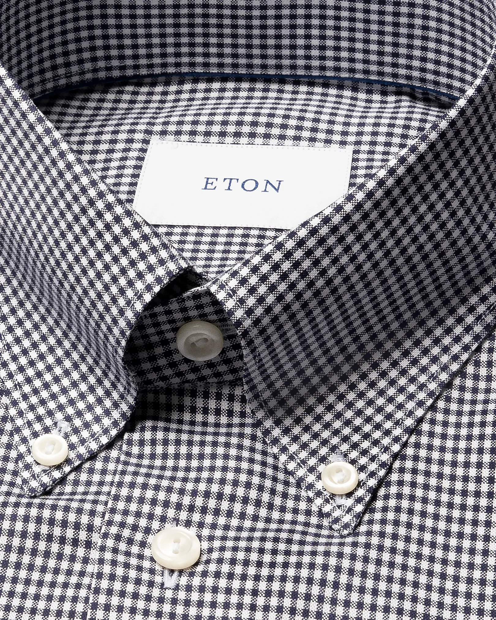 Eton - dark blue check signature oxford shirt