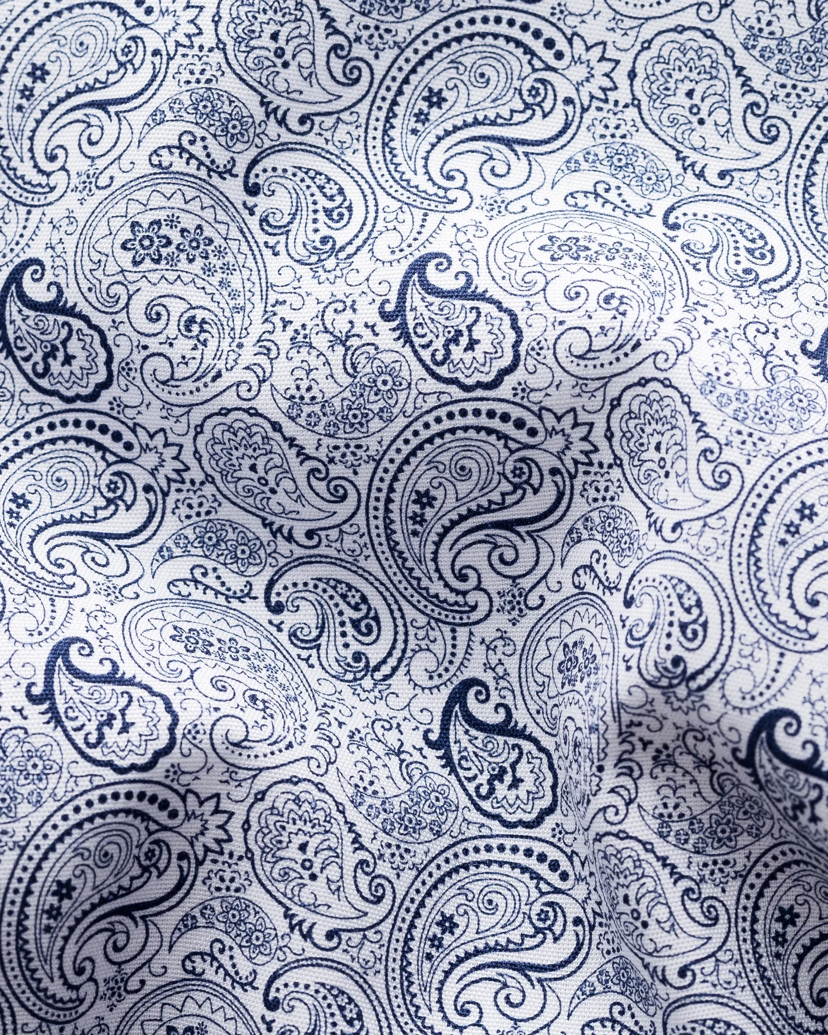 Eton - navy paisley printed shirt