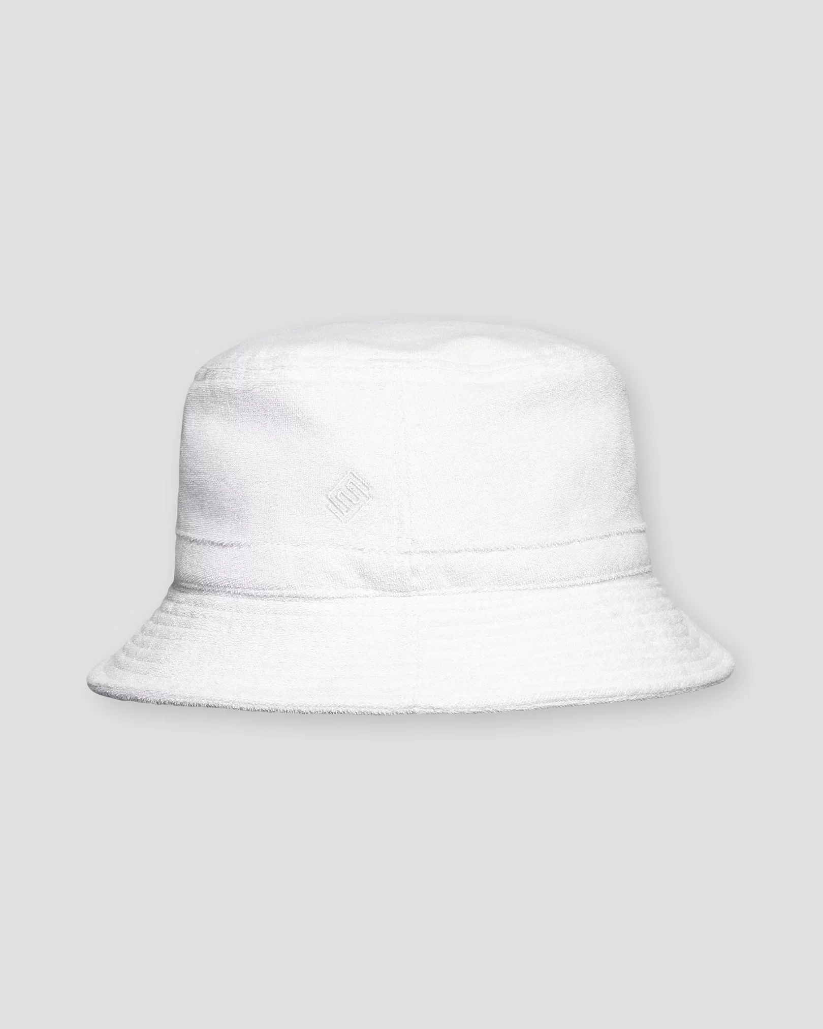 Weißer Bucket Hat aus Frottee