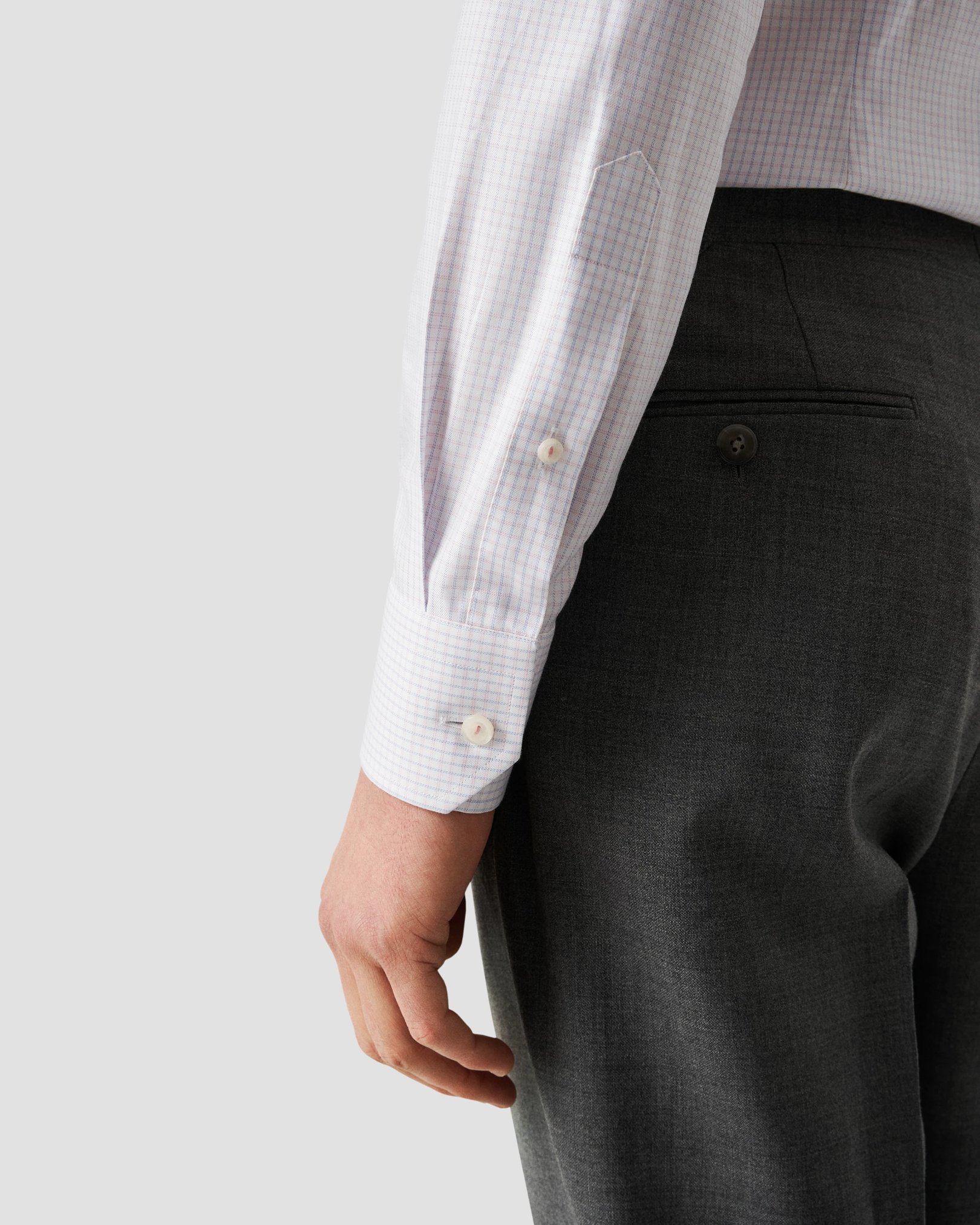 Eton - pink checked twill