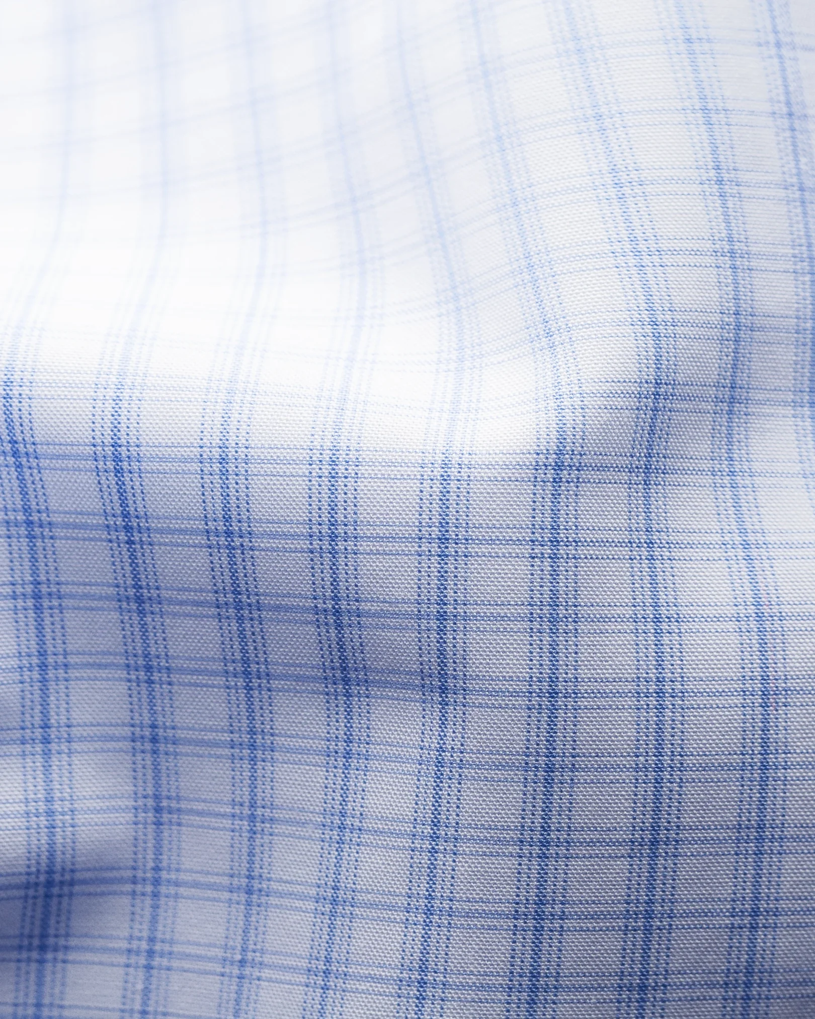 Eton - light blue checks poplin shirt