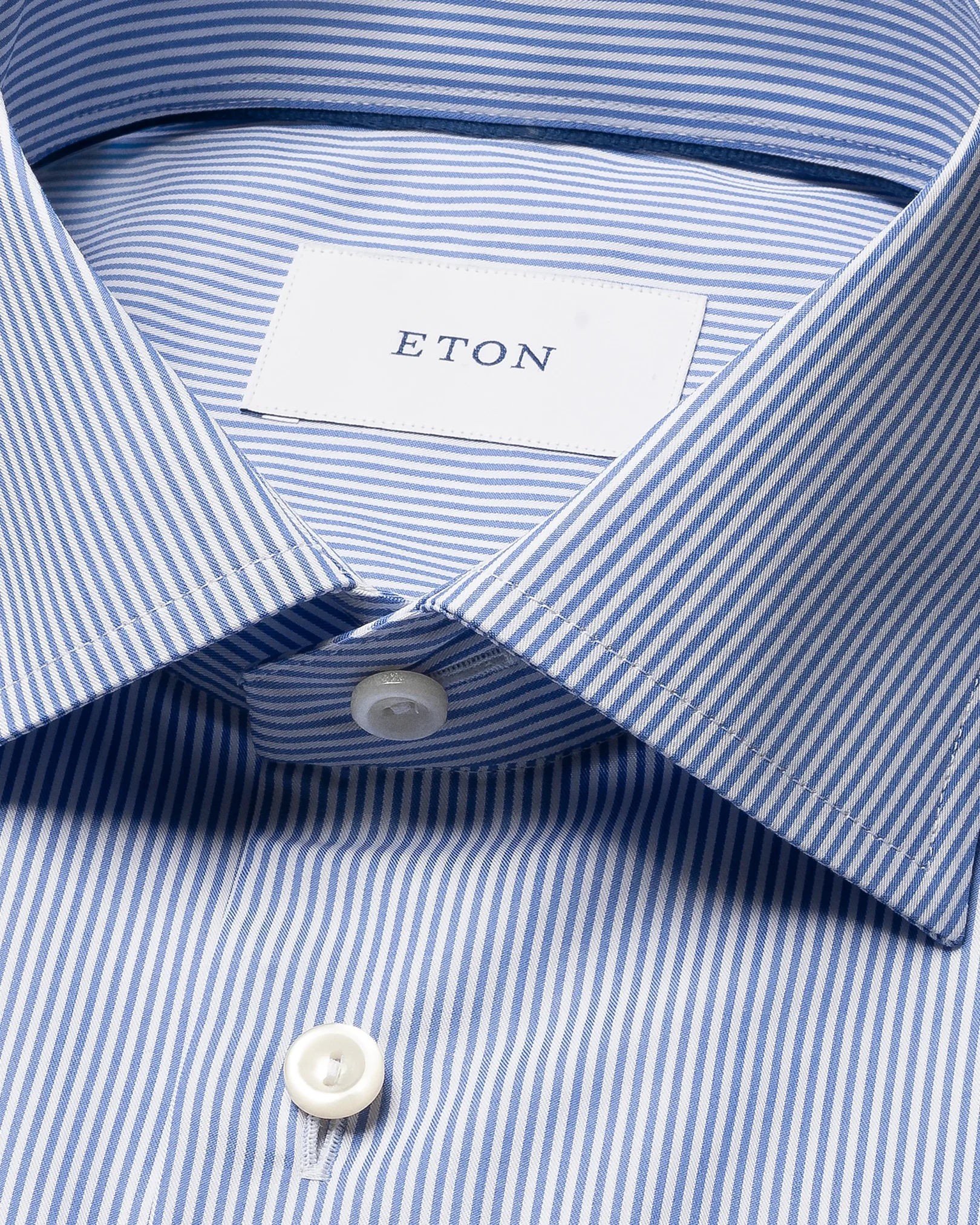 Eton - striped twill shirt cut away s2